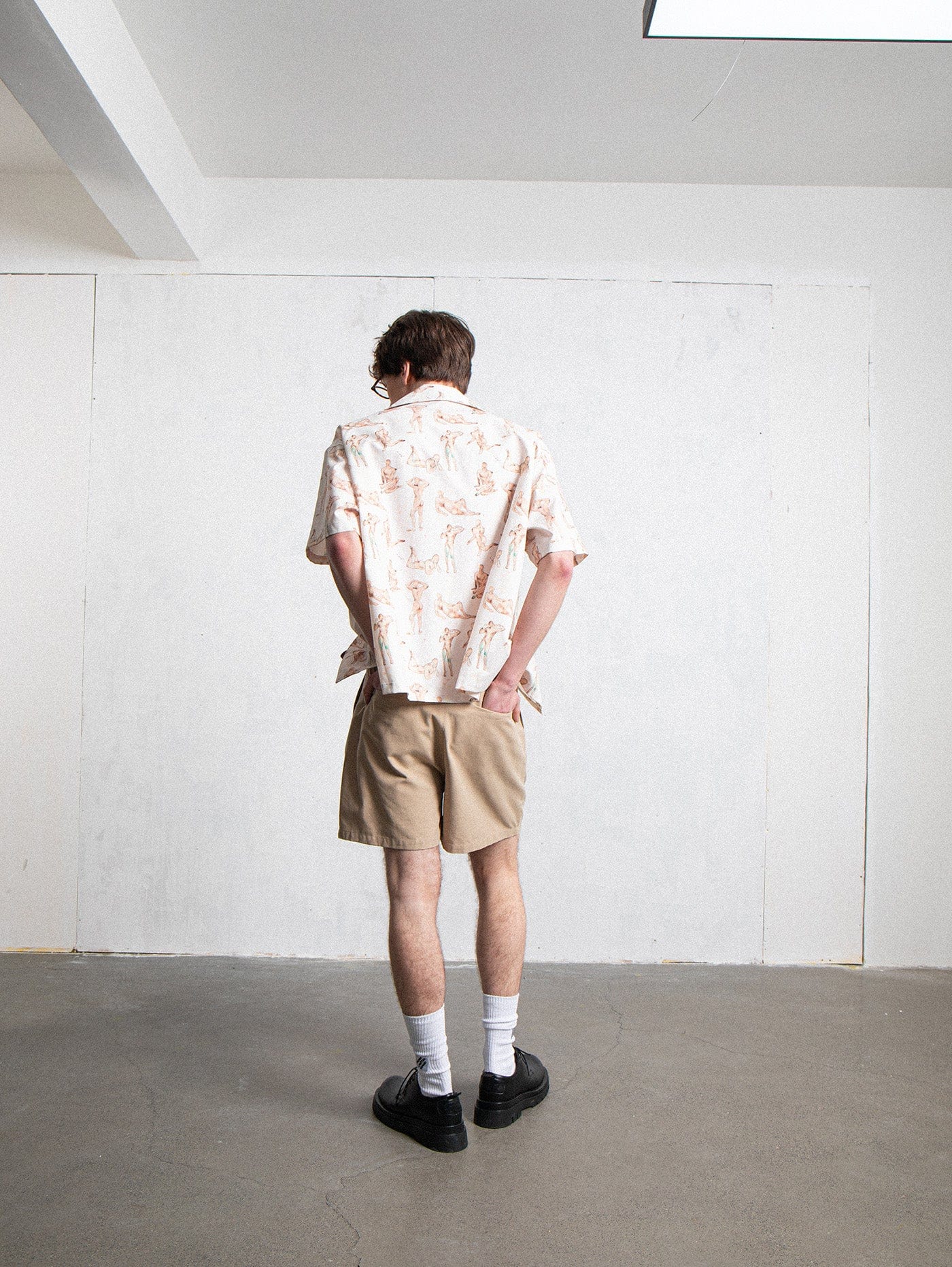 Figure Imprimer Camp Collar Shirt