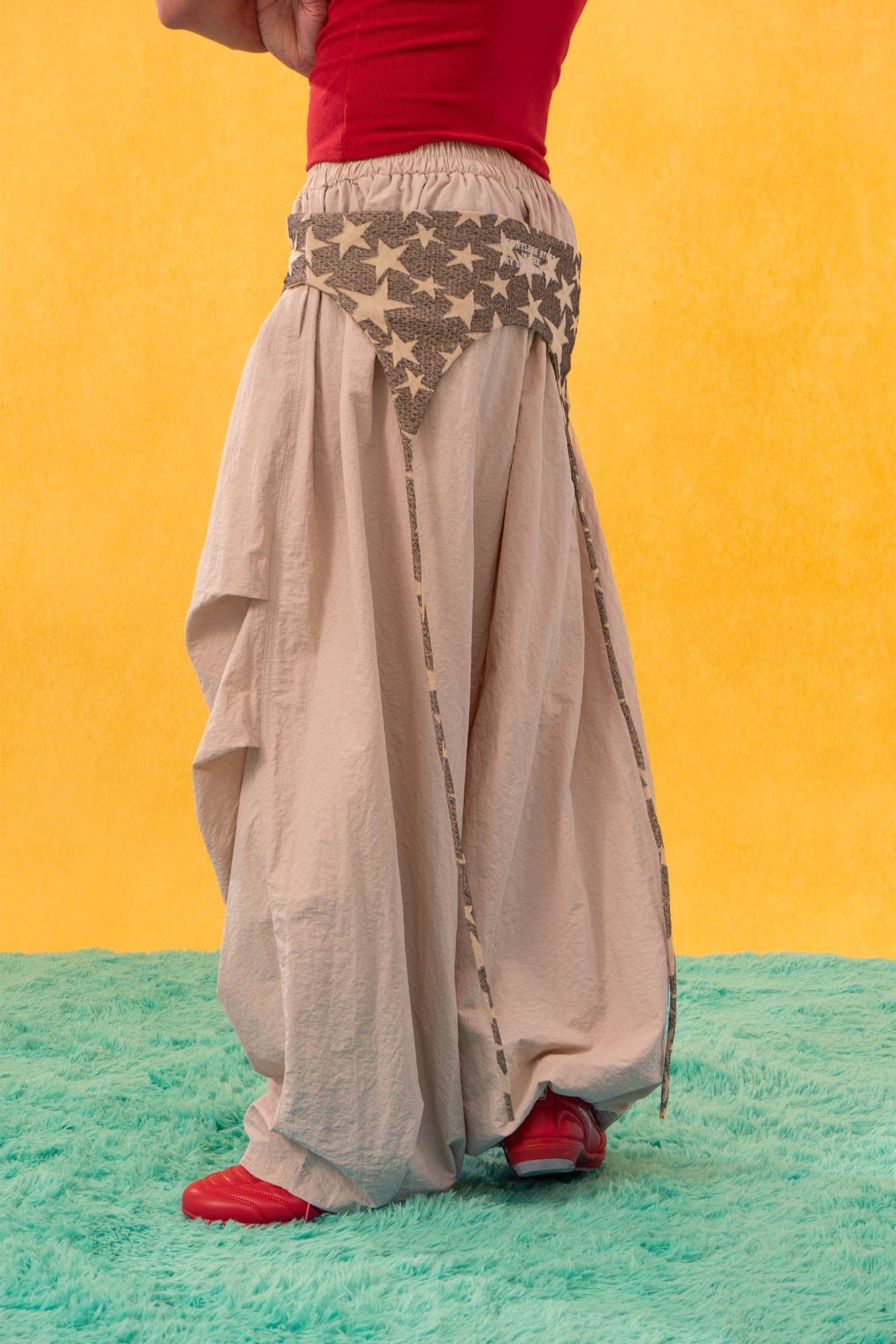 Star Overlay Layered Cargo Pants