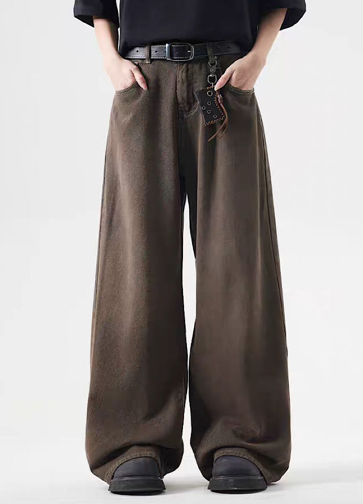 Vintage high waist shops Chic brown jeans