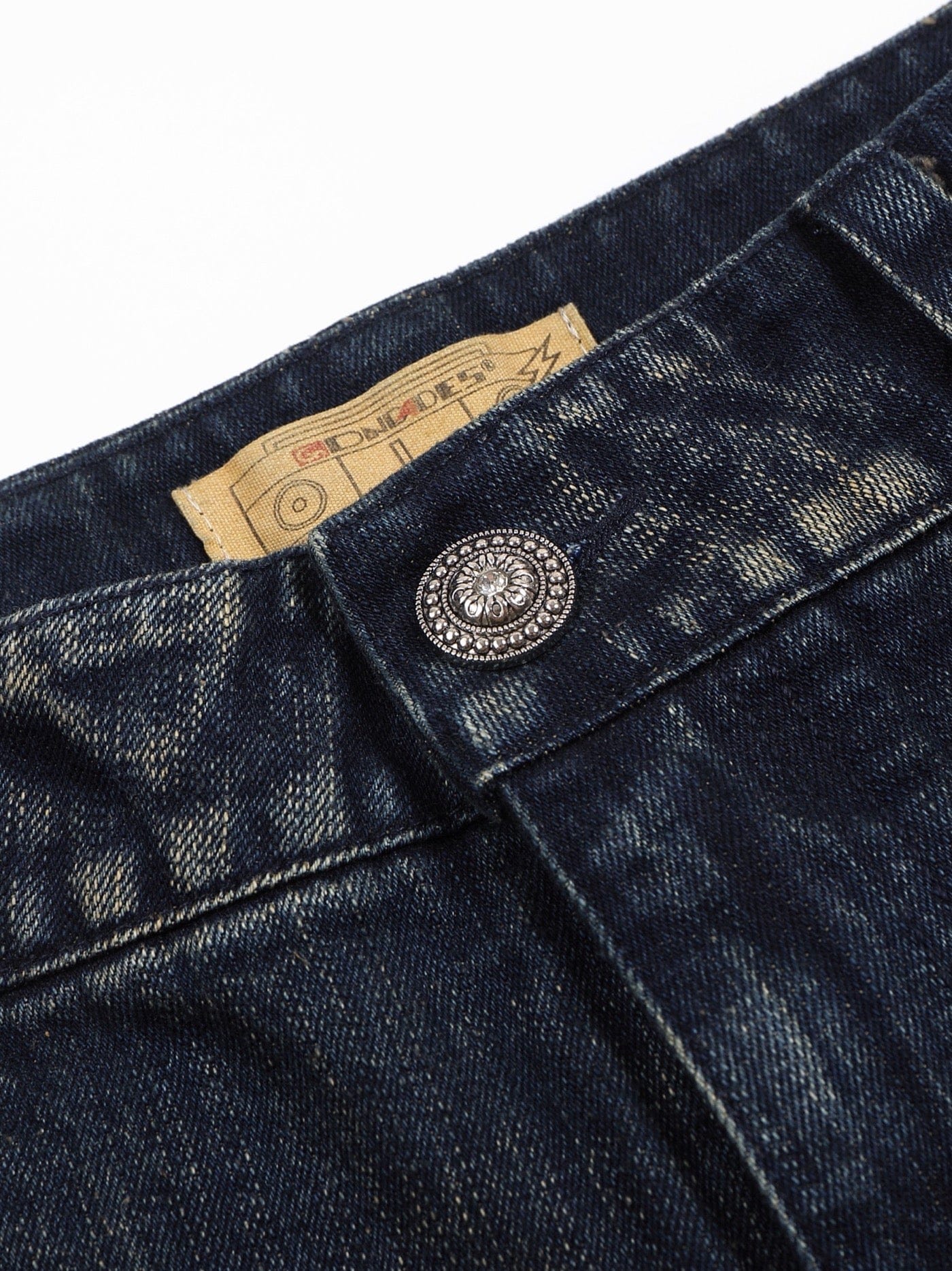Jeans de pierna ancha de graffiti
