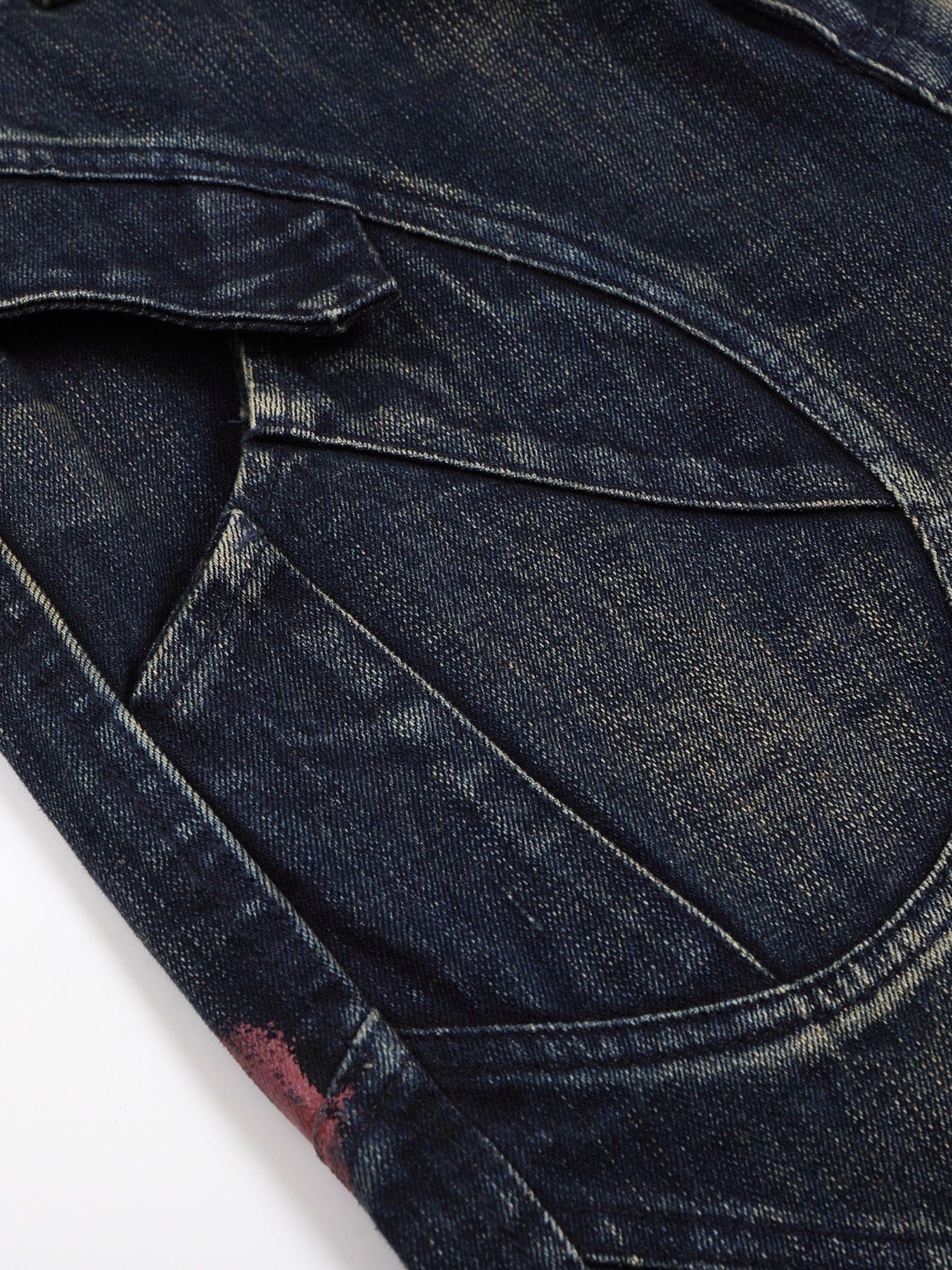 Jeans de pierna ancha de graffiti