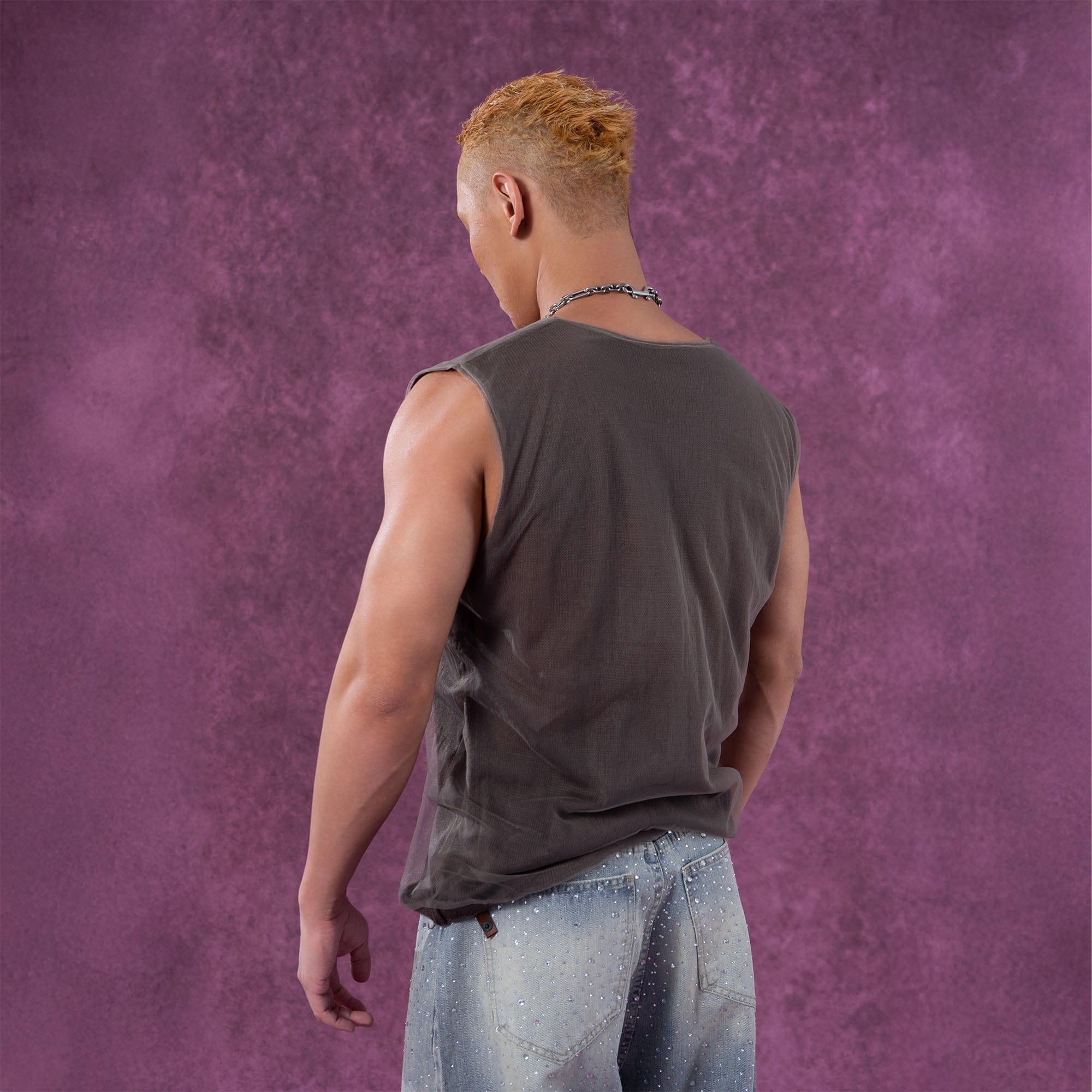 Sheer Layered Sleeveless Top