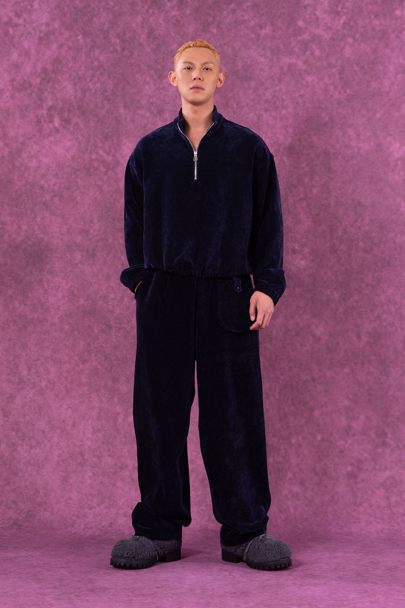 Velvet Quarter-Zip Pullover