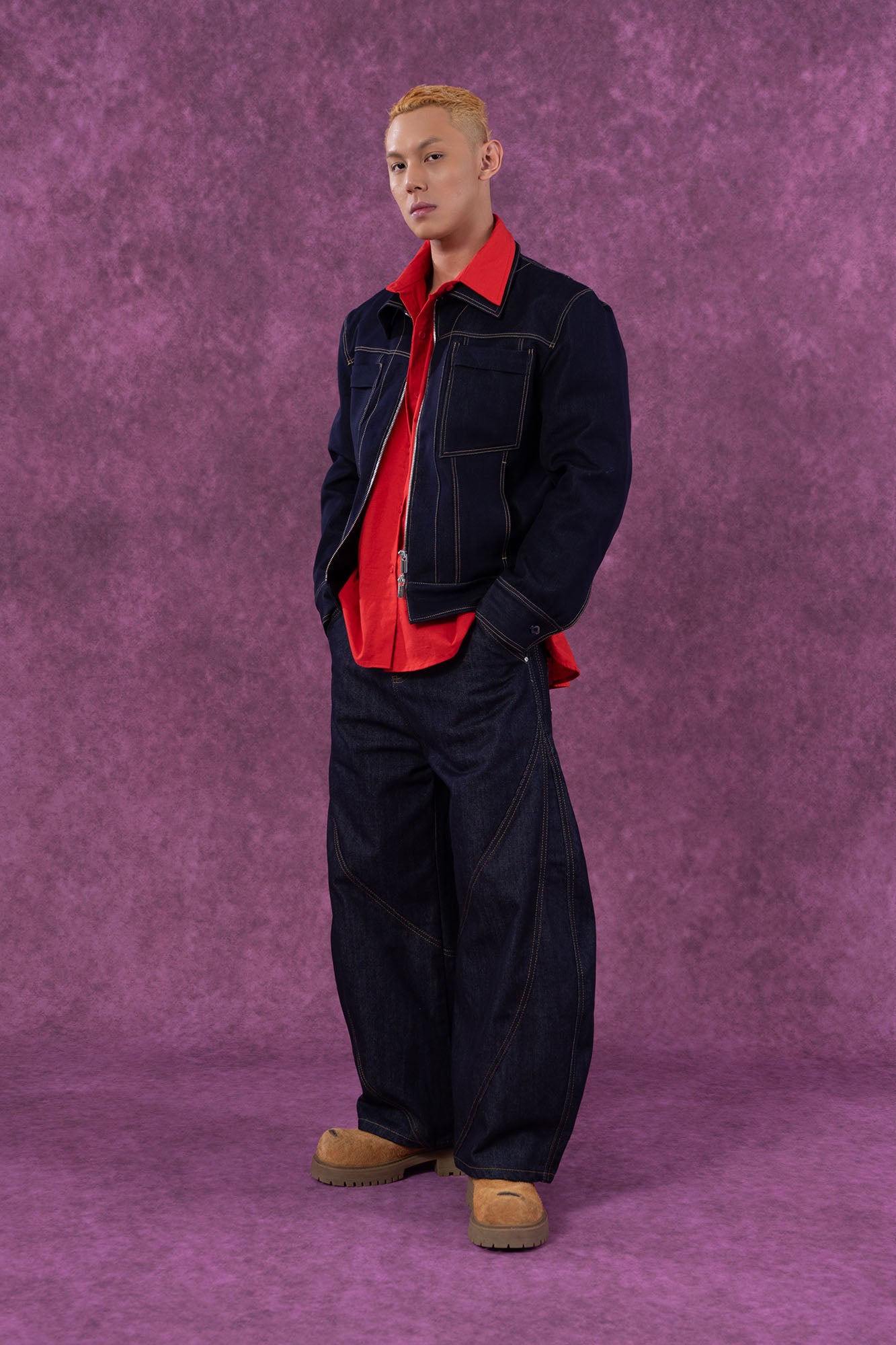 Classical Contrast Stitch Denim Jacket