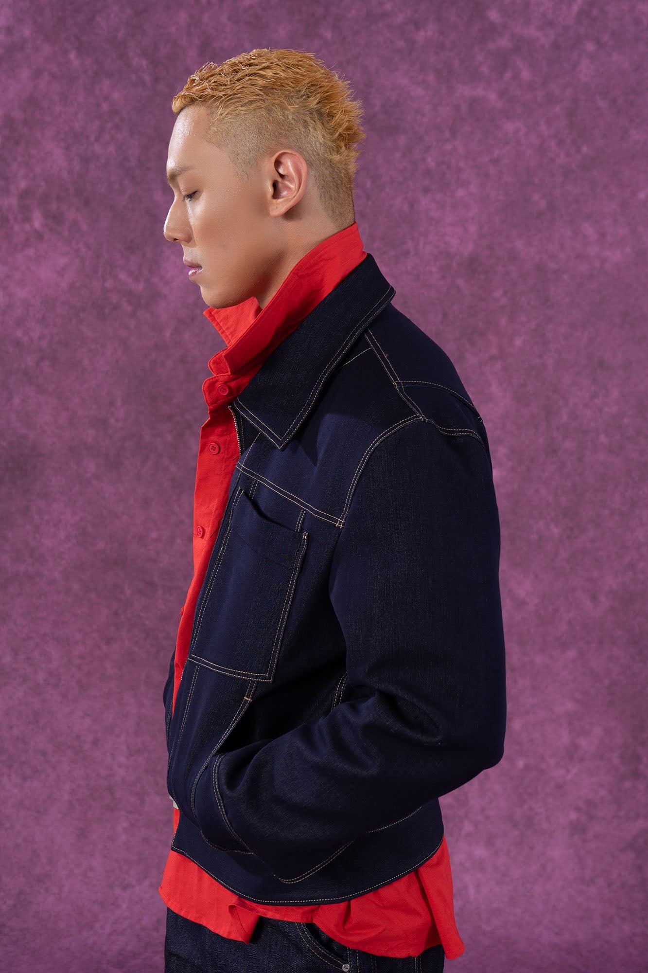 Classical Contrast Stitch Denim Jacket