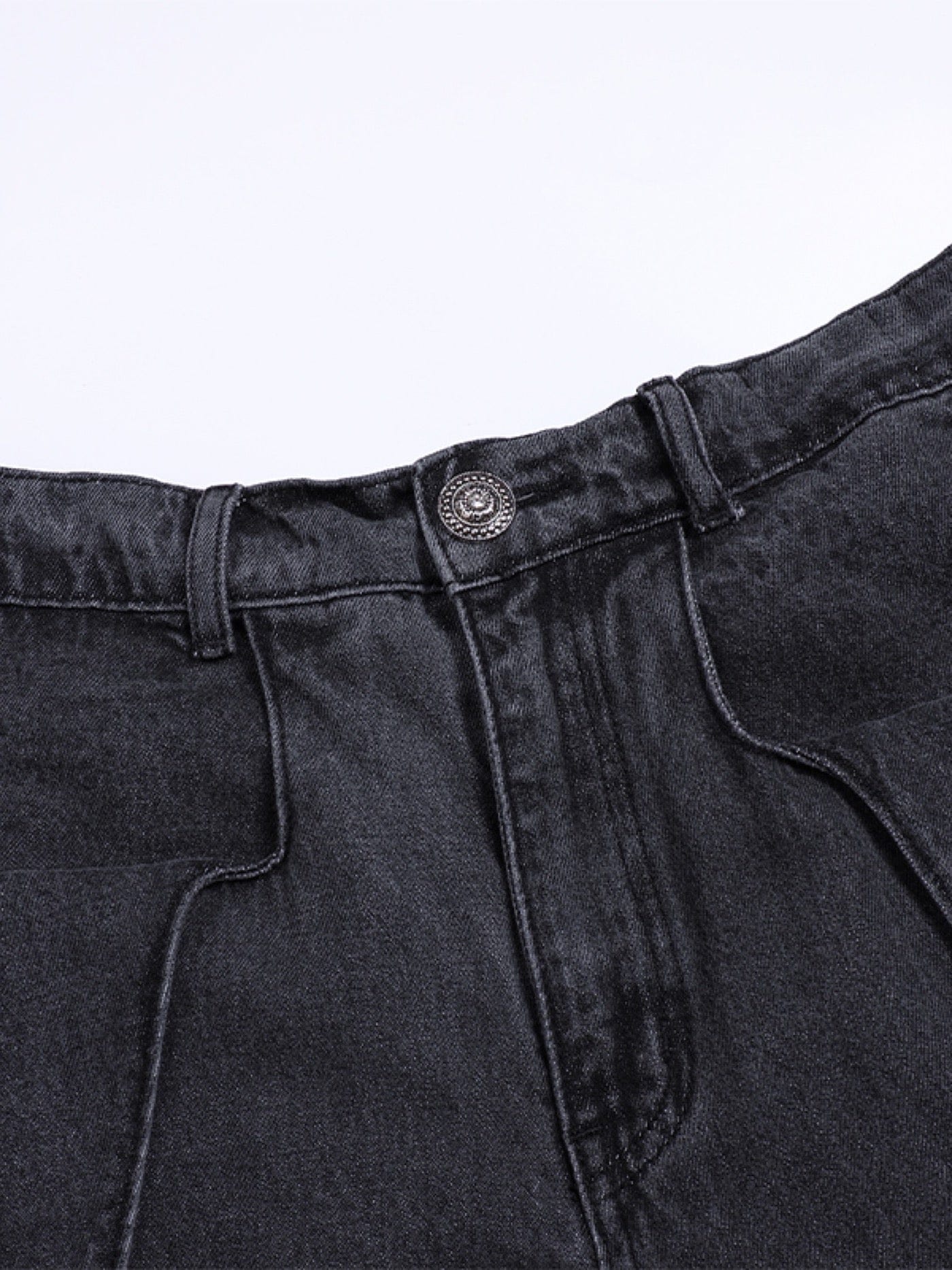 Detalles de la correa Jeans de pierna ancha