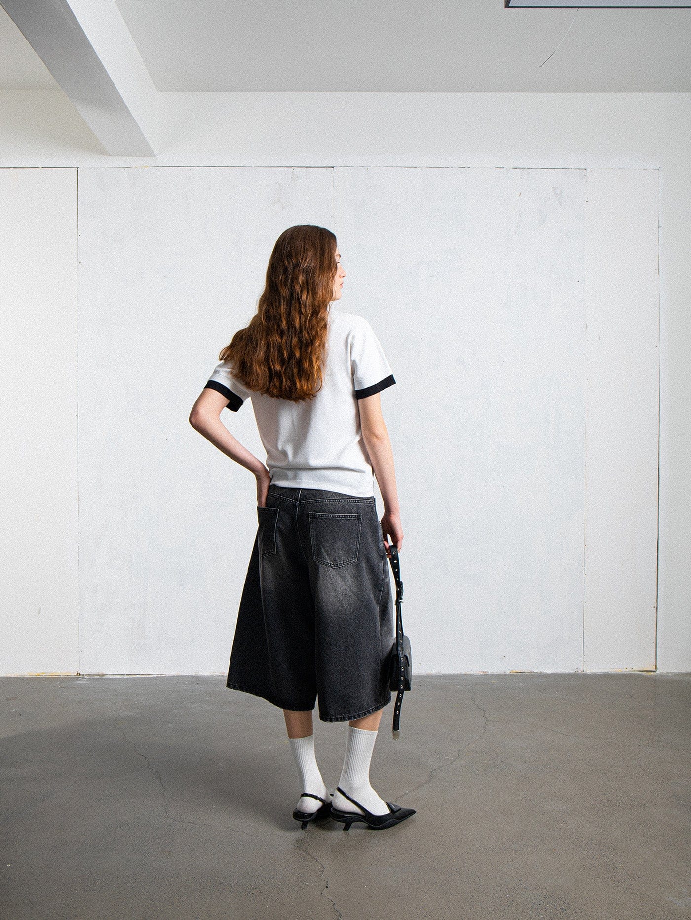Shorts culotte denim