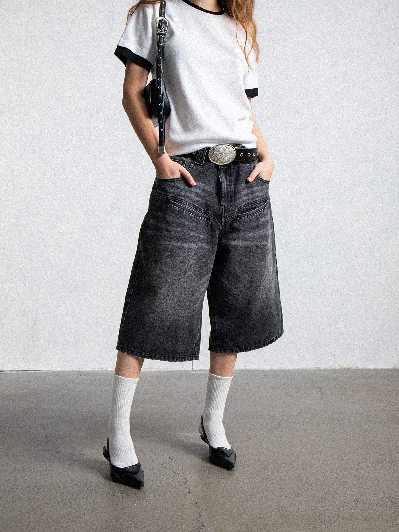 Shorts culotte denim