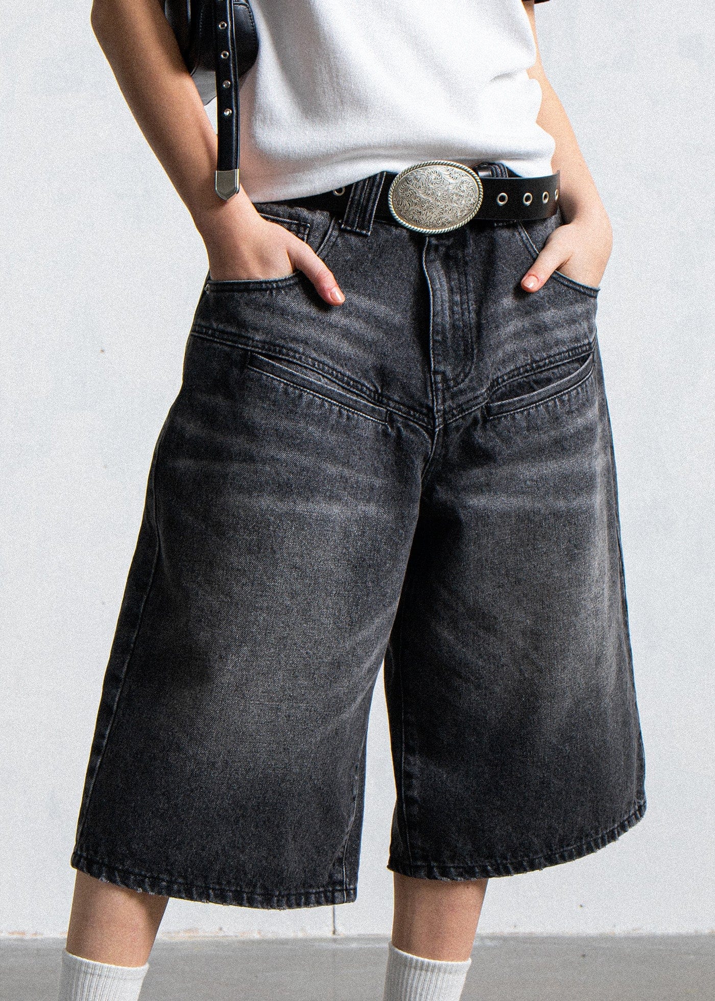 Shorts culotte denim