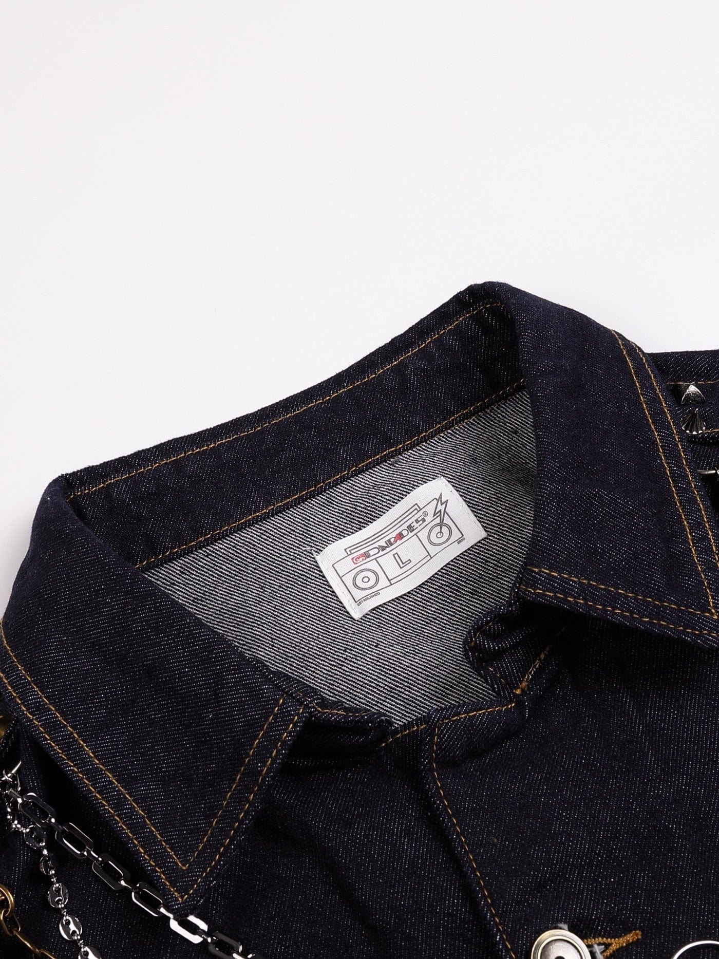 Veste en jean de harnais de chaîne