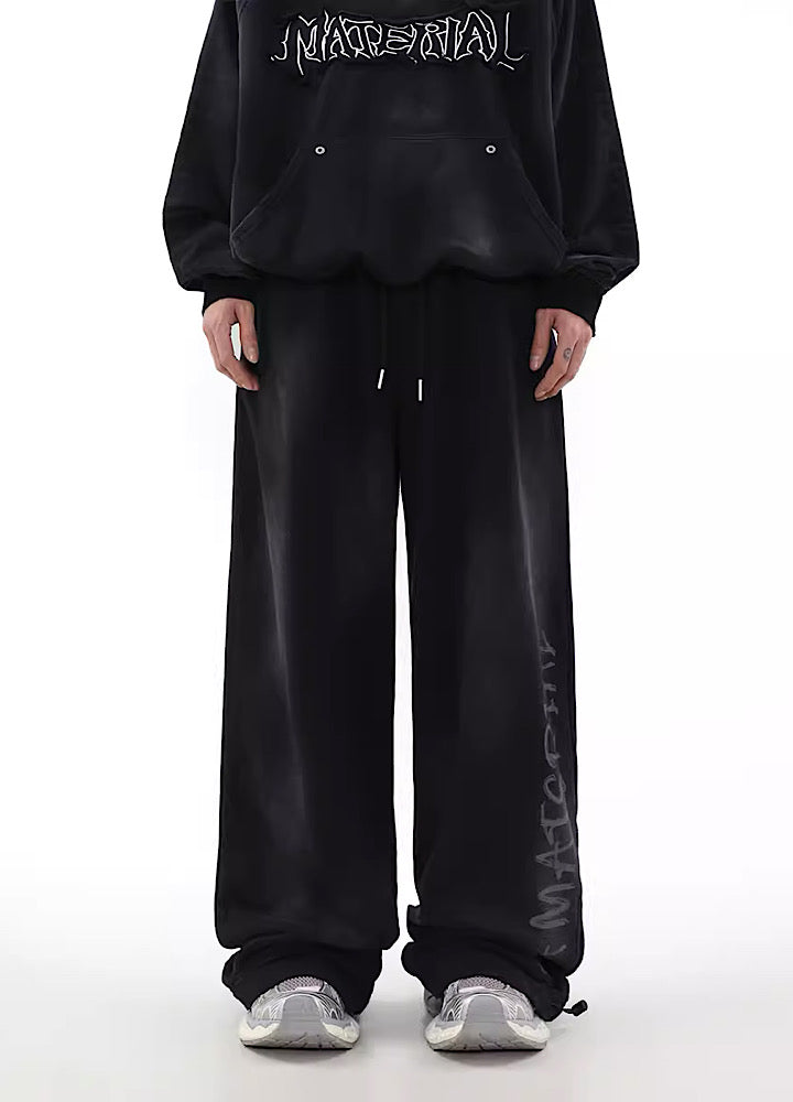 Urban Rebel Graffiti Wide Leg Sweatpants - chiclara