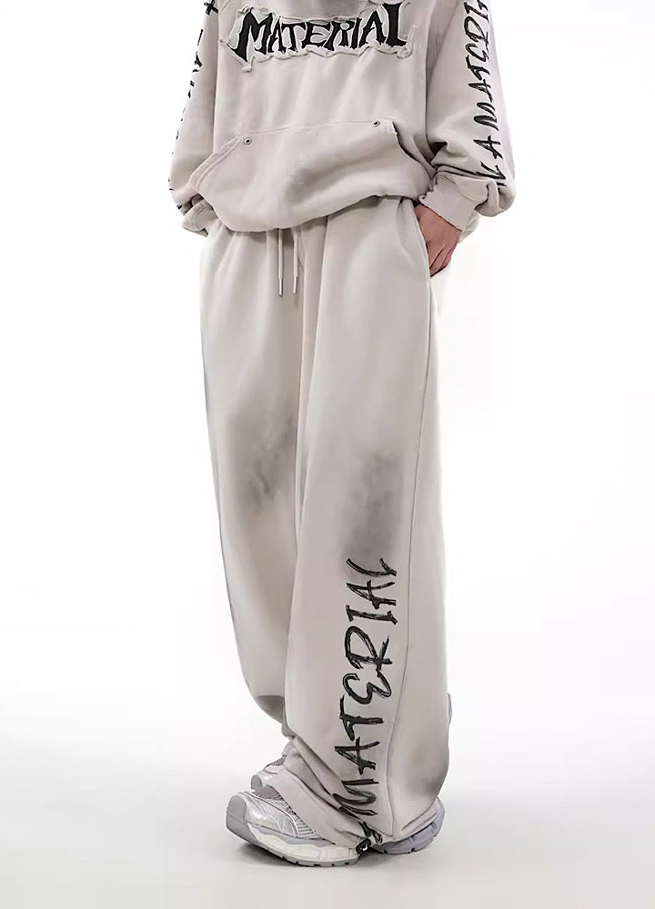Urban Rebel Graffiti Wide Leg Sweatpants - chiclara