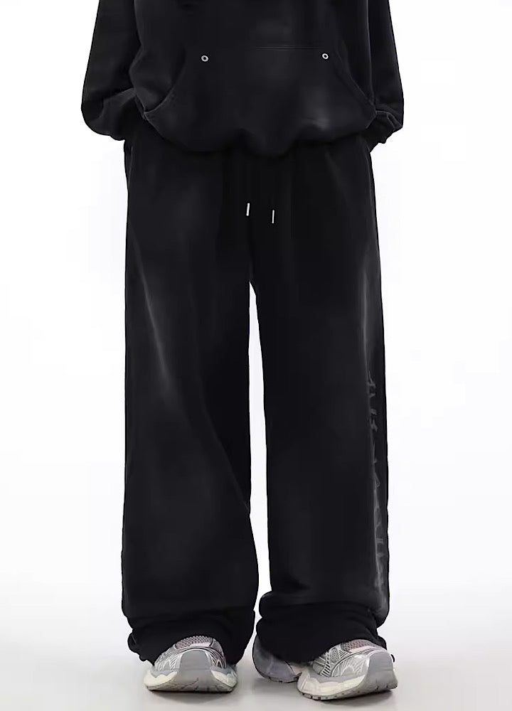 Urban Rebel Graffiti Wide Leg Sweatpants - chiclara