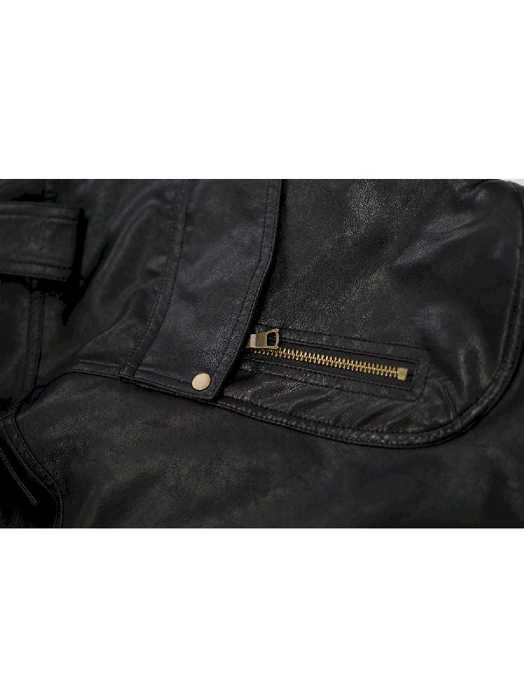 Removable Faux Fur Leather Biker Jacket