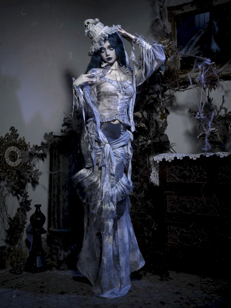 Falda de estilo de sirena gótica etérea