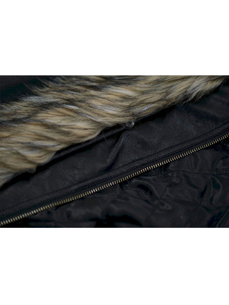 Removable Faux Fur Leather Biker Jacket