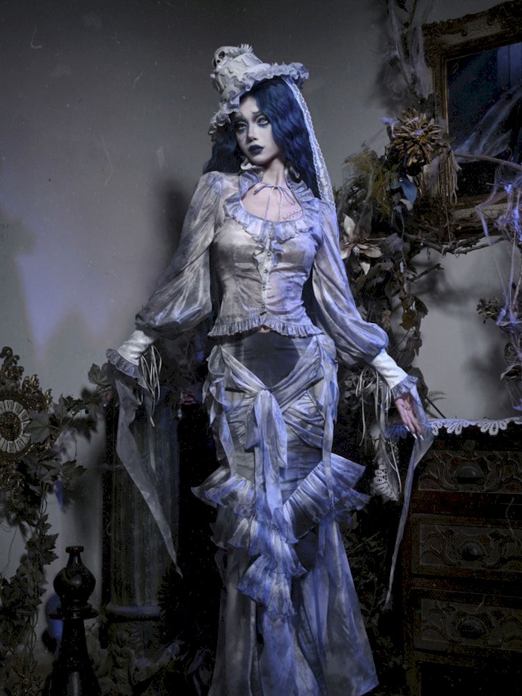 Falda de estilo de sirena gótica etérea