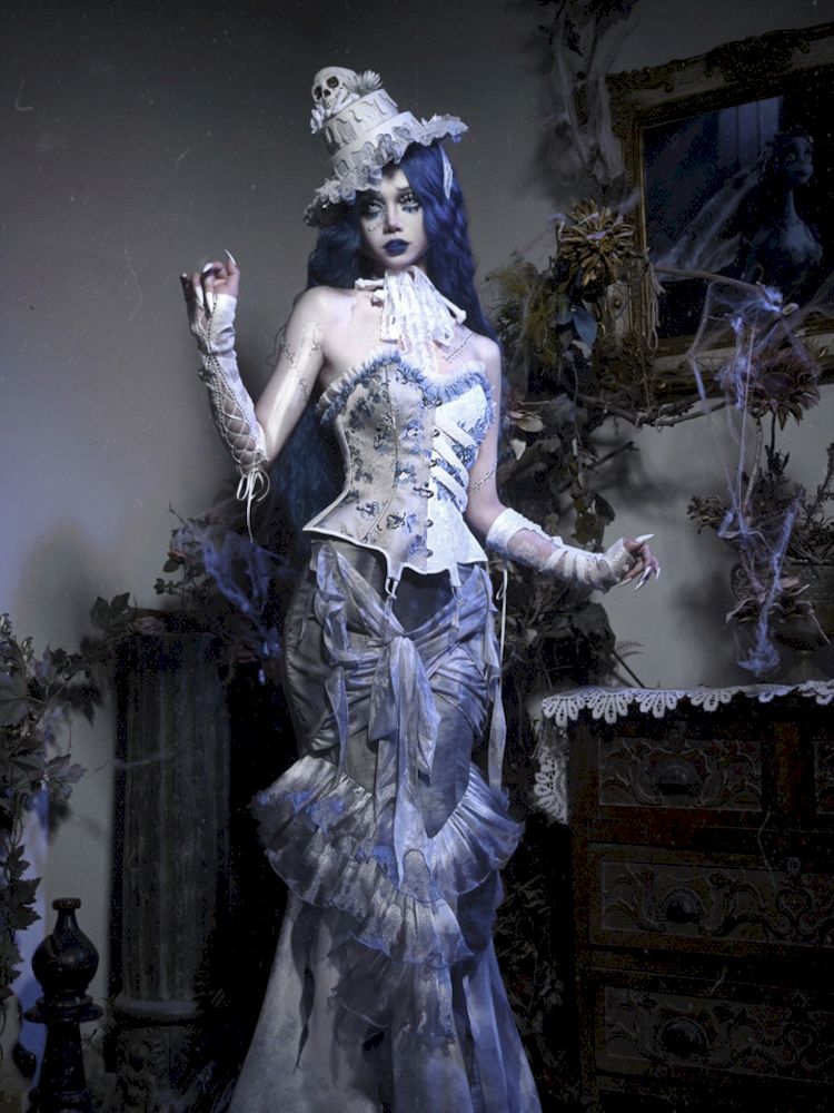 Falda de estilo de sirena gótica etérea