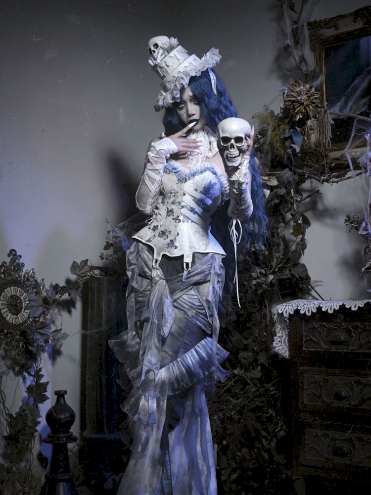 Falda de estilo de sirena gótica etérea