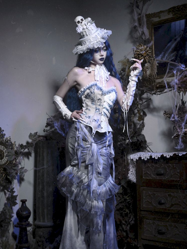 Falda de estilo de sirena gótica etérea