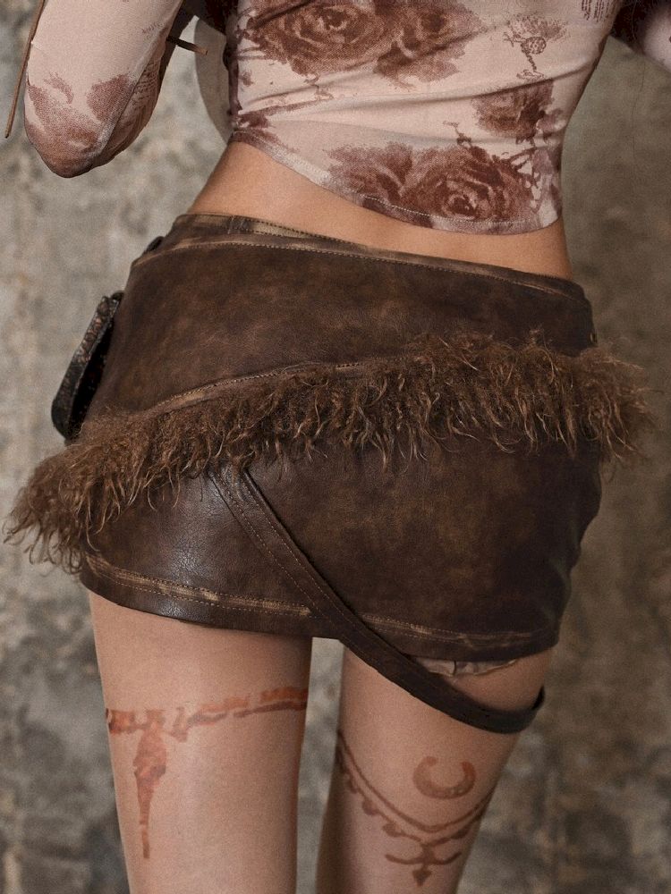 Falda de utilidad de cuero steampunk