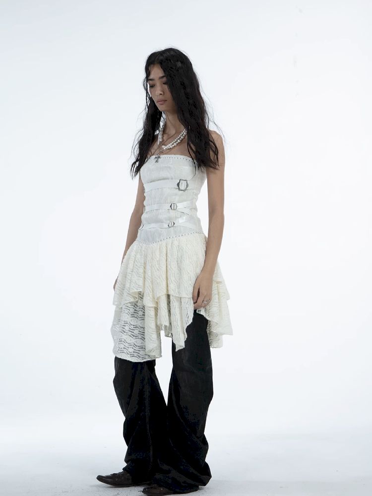 Statement Button-Fly Flare Jeans