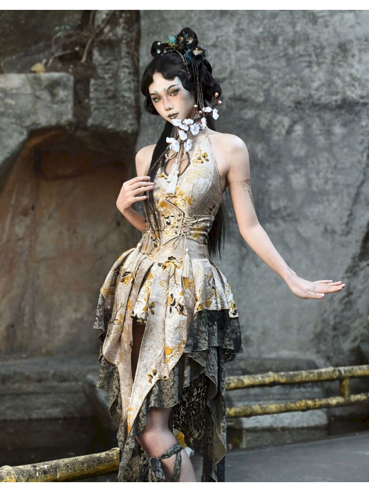 Haut du corset licou floral