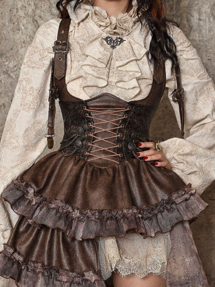 Cofre de pecho Falda trasera de tiras