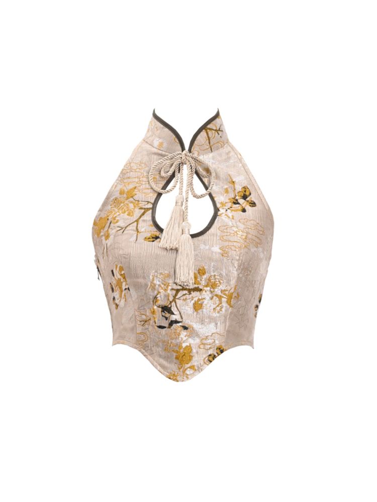 Haut du corset licou floral
