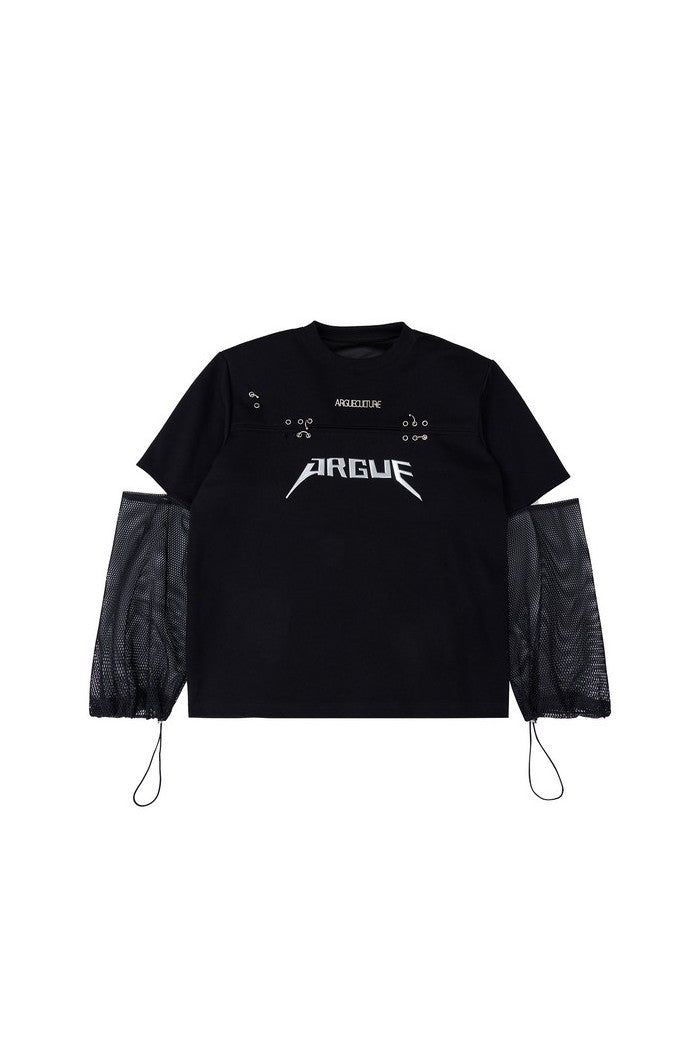 Two-Piece Logo Mesh T-Shirt - chiclara