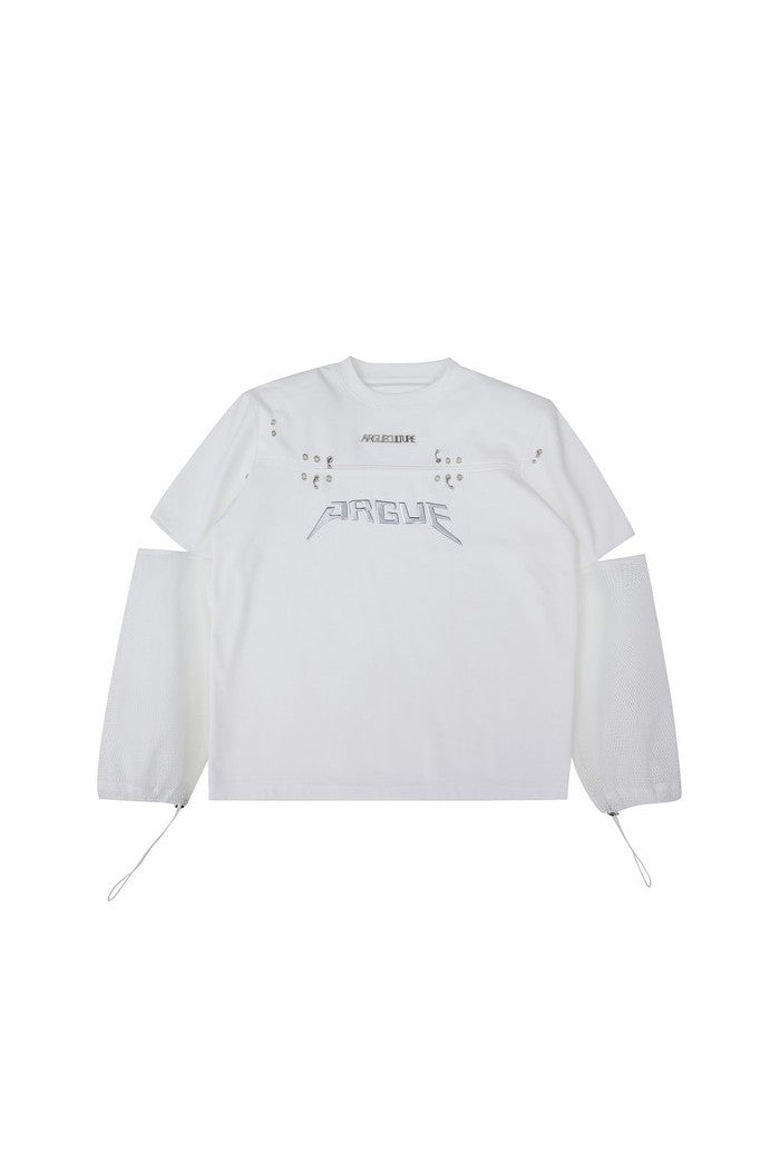 Two-Piece Logo Mesh T-Shirt - chiclara
