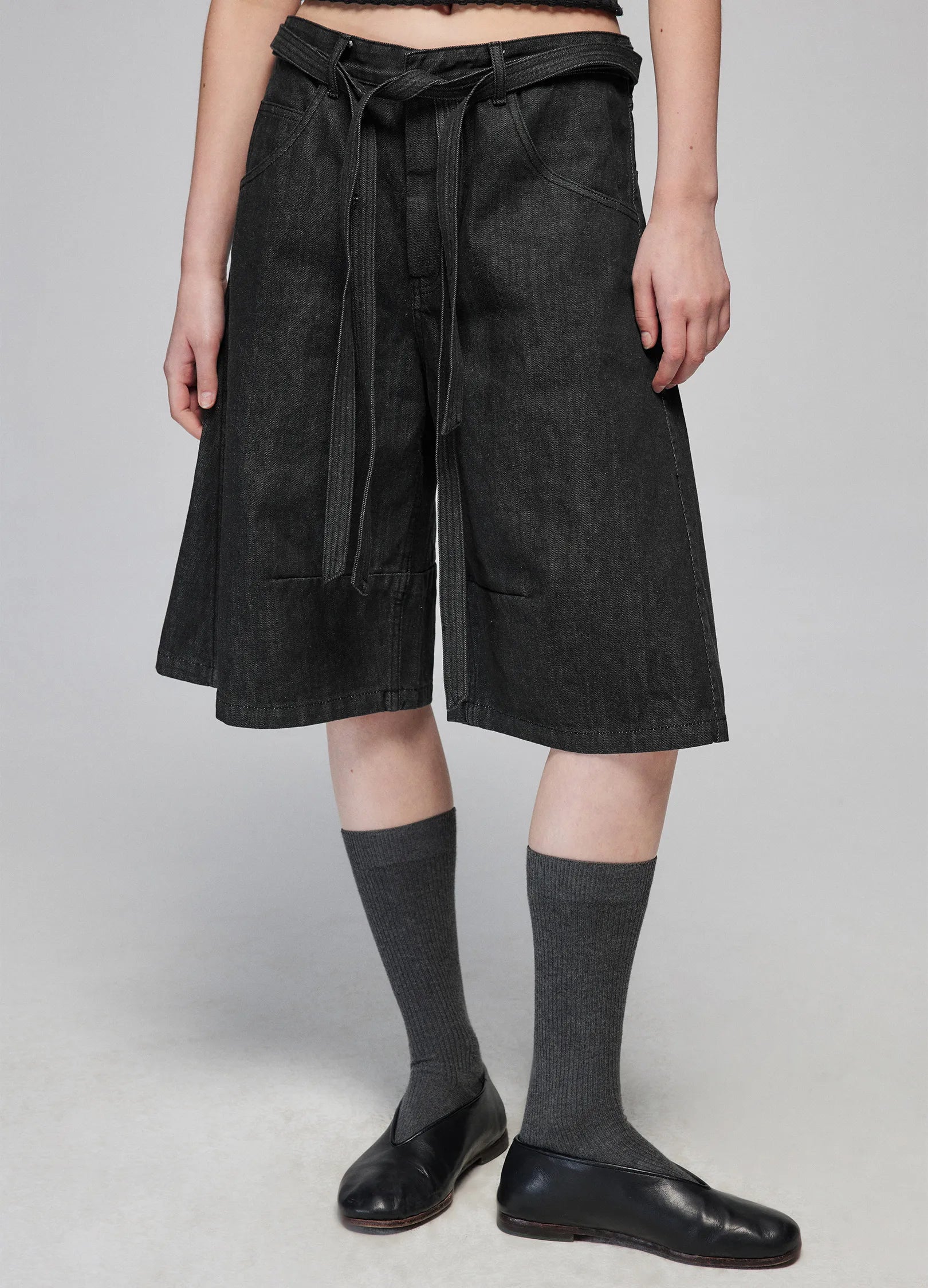 Wide Leg Denim Culottes