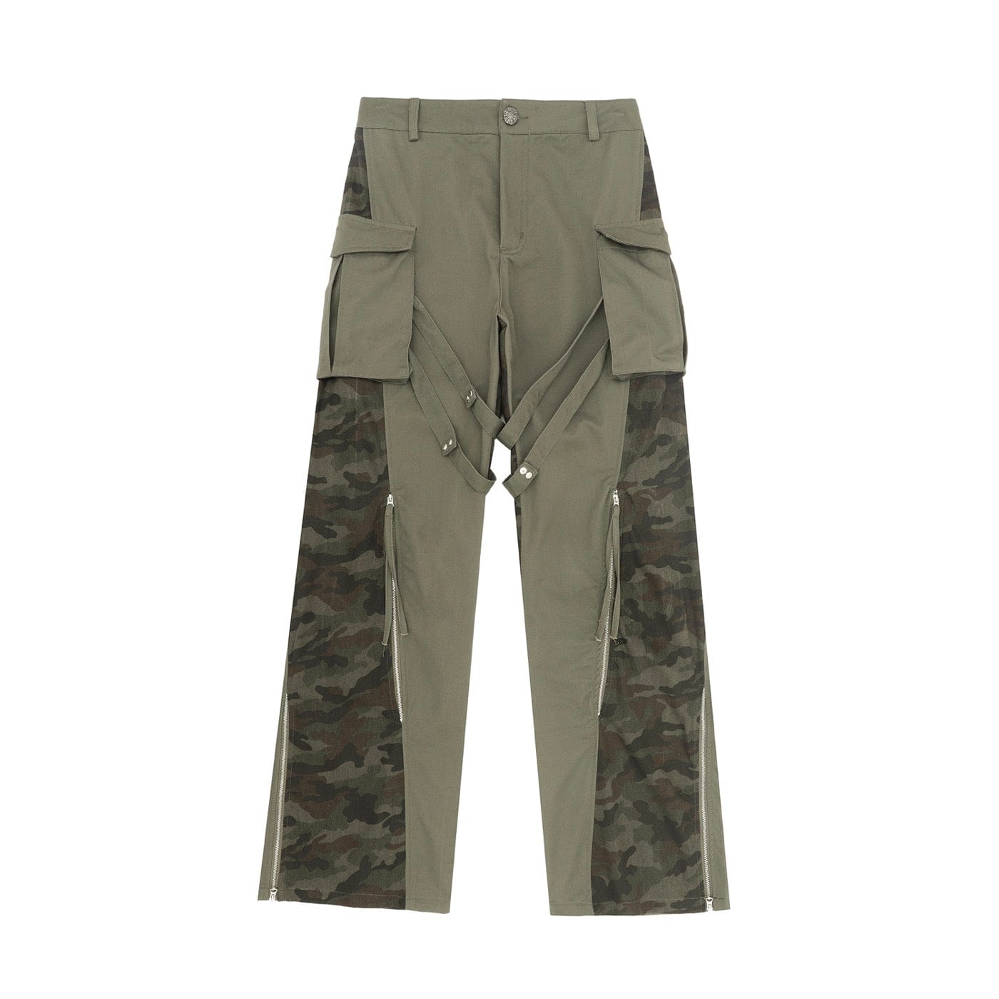 Pantalones de carga tácticos de camuflaje empalmado