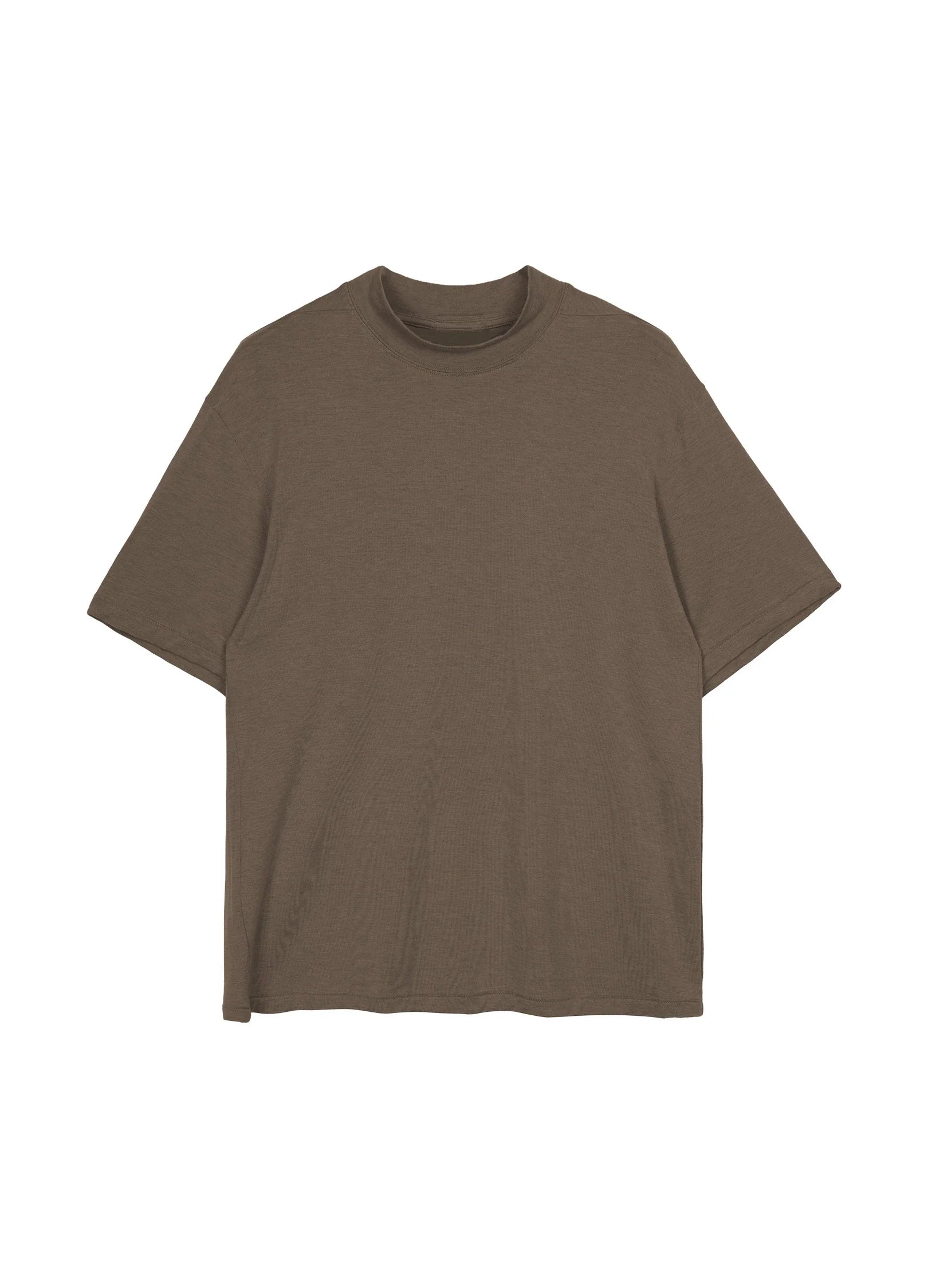 Merino-Blend Mock-Neck Tee