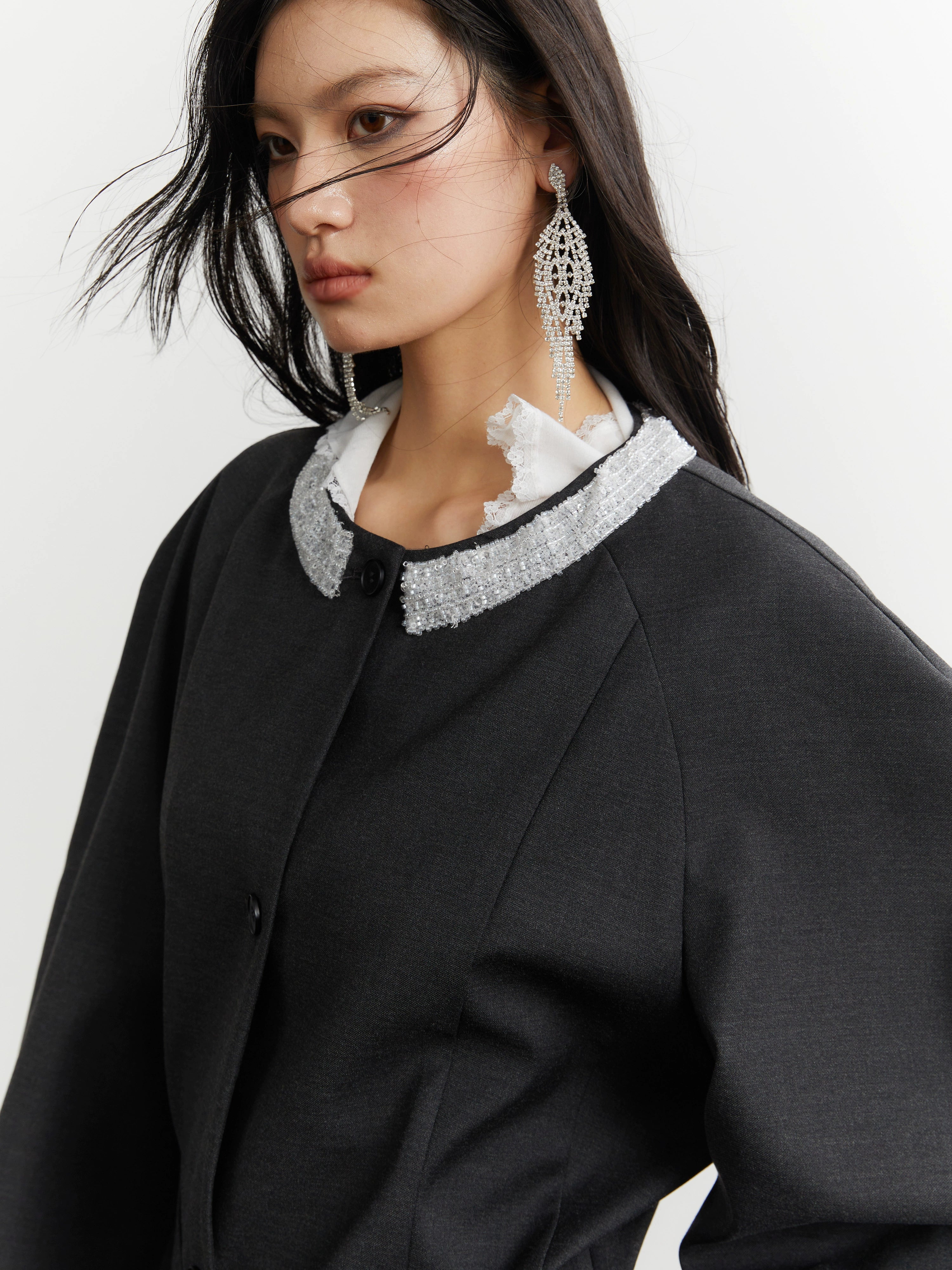 Silver Halo Pleated Swing Shirt