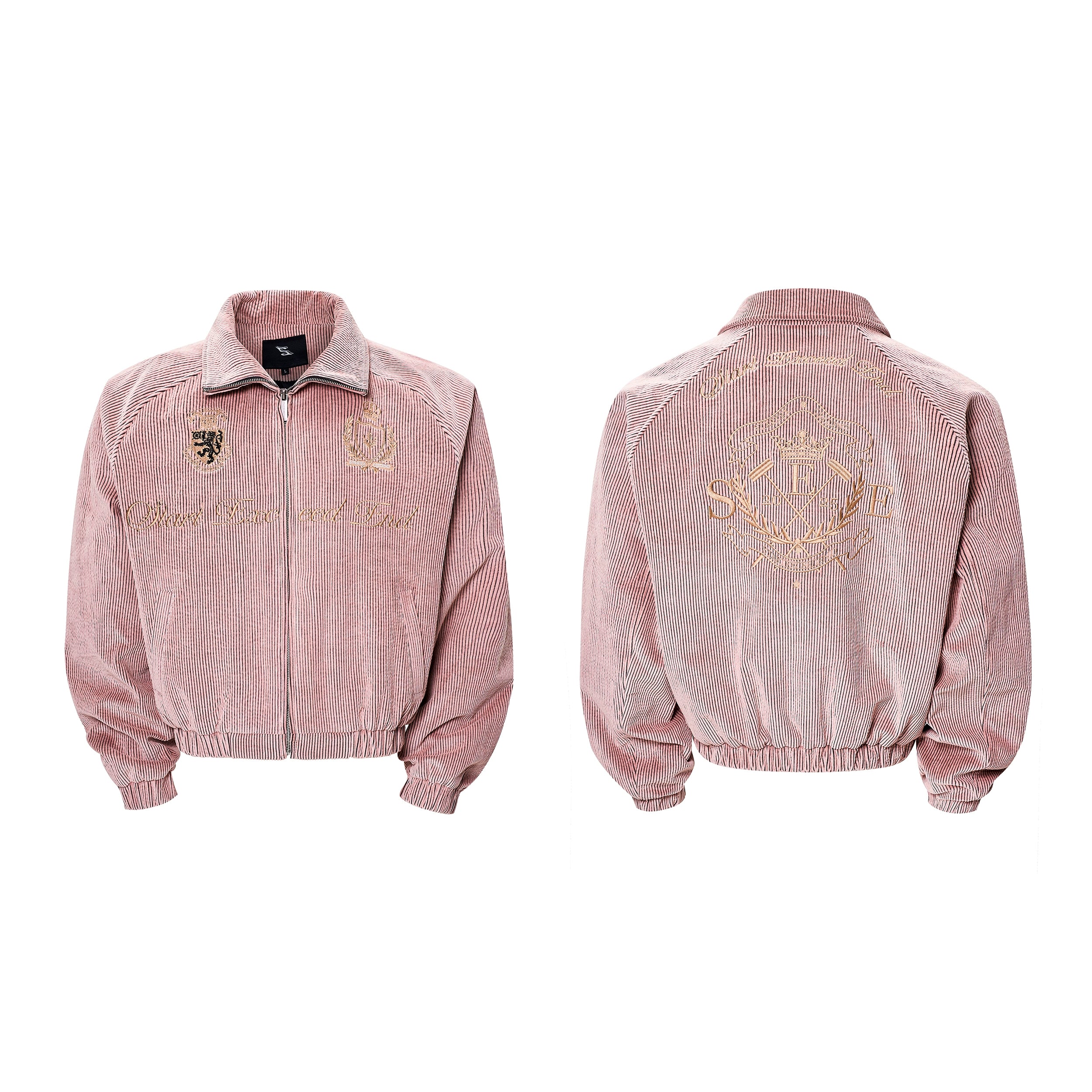 Embroidered Crest Corduroy Jacket