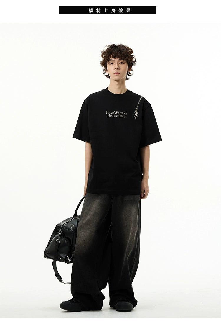Brave Less Slogan T-Shirt