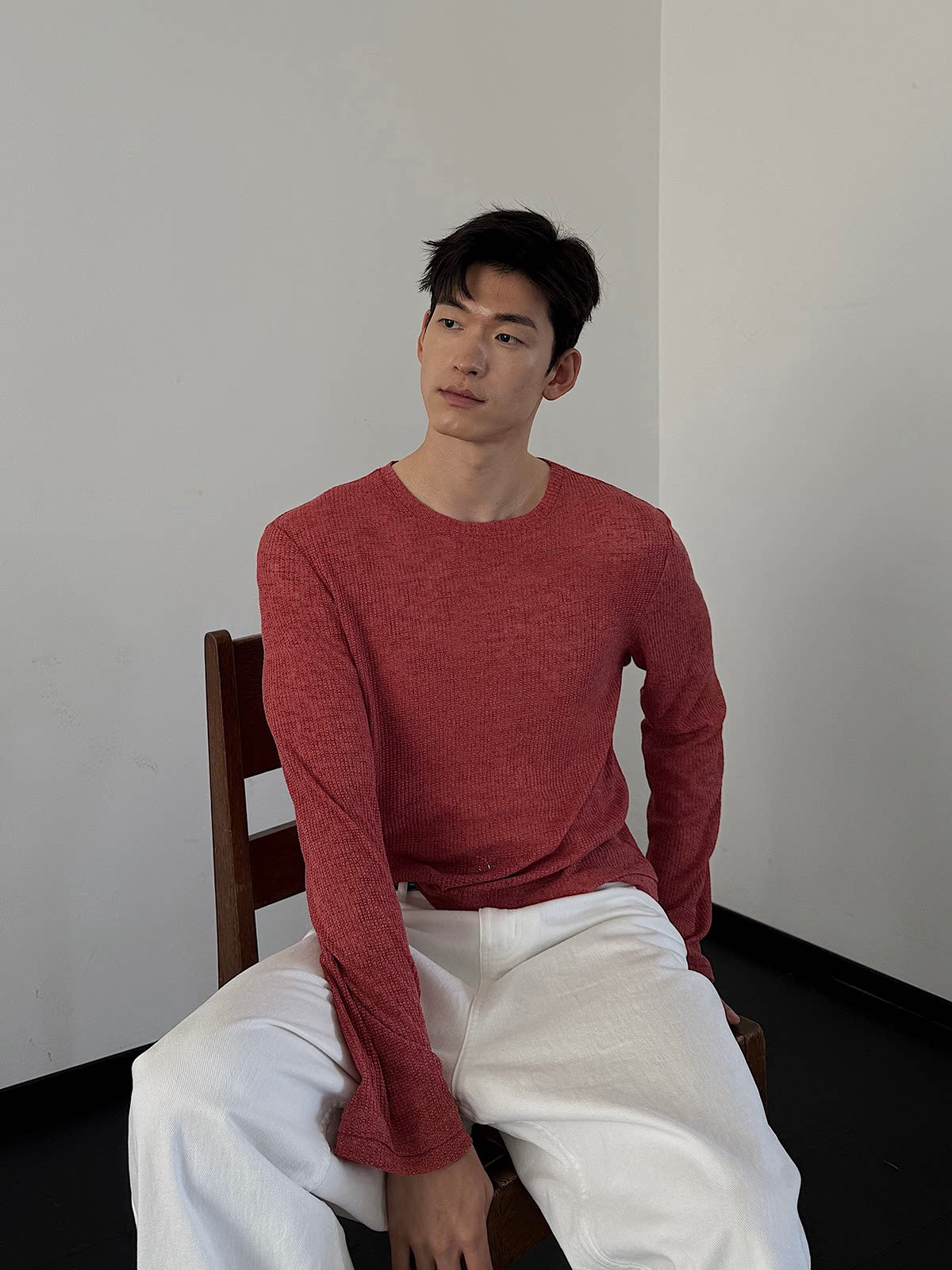 Rose Ember Textured Knit Tee