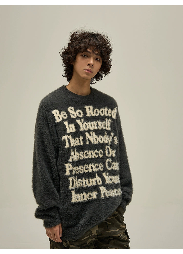 Fuzzy Motivational Quote Sweater