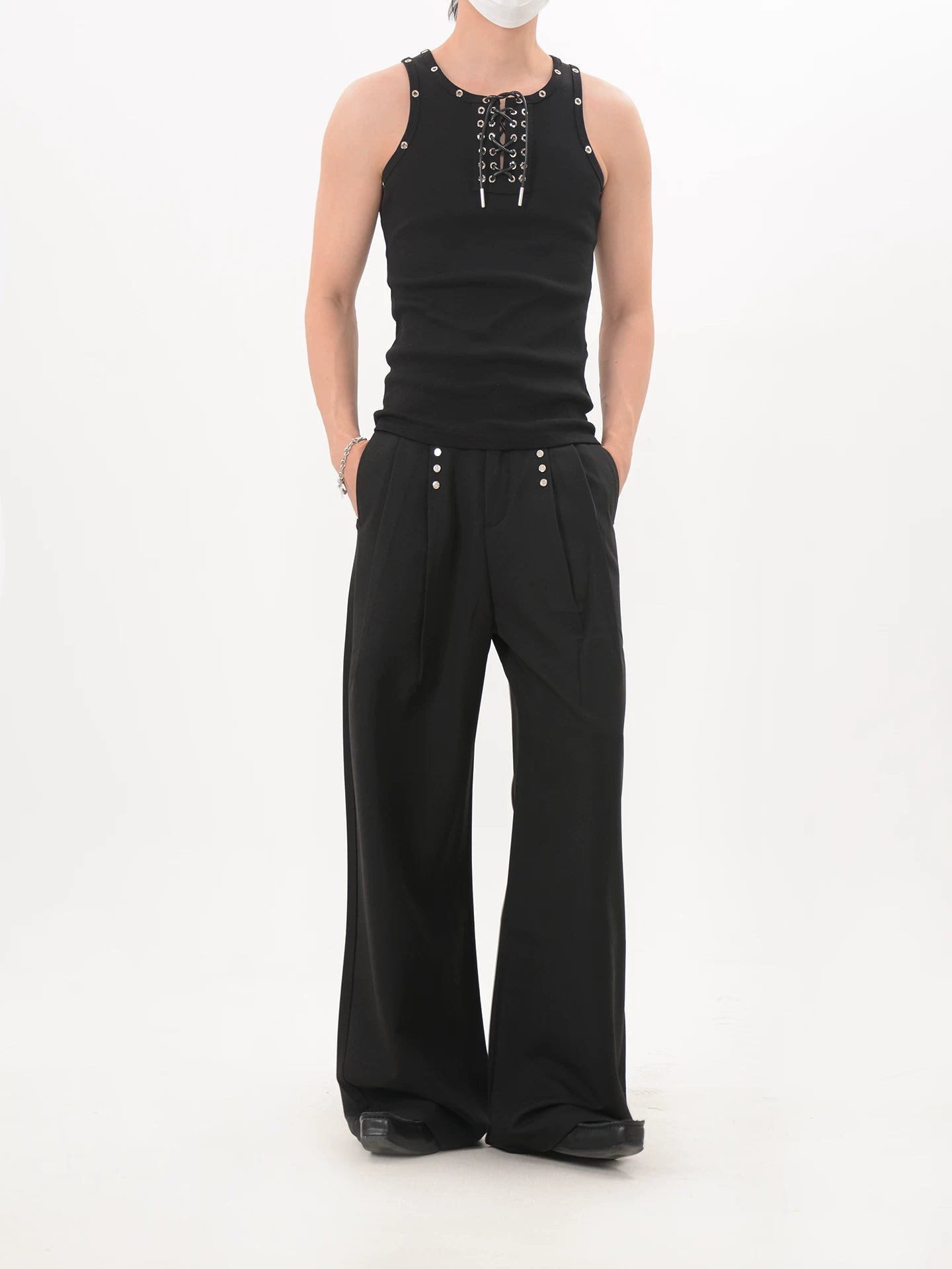 Midnight Grommet Lace Tank