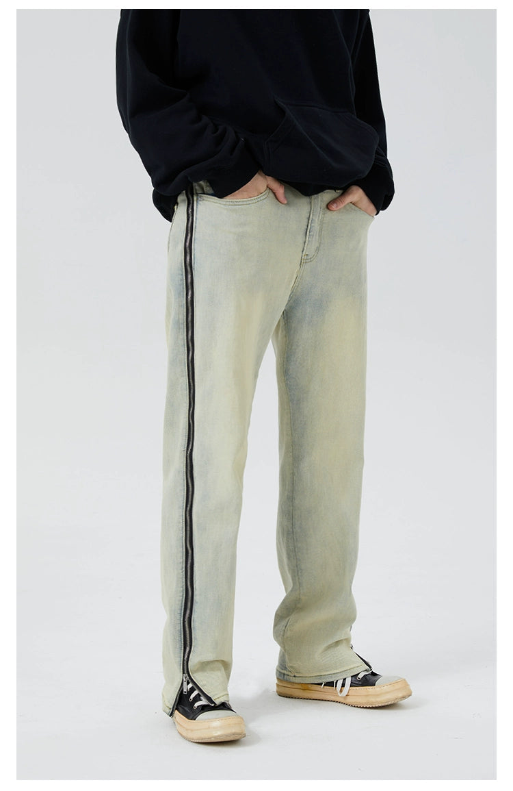 Vintage Light Wash Straight-Leg Jeans