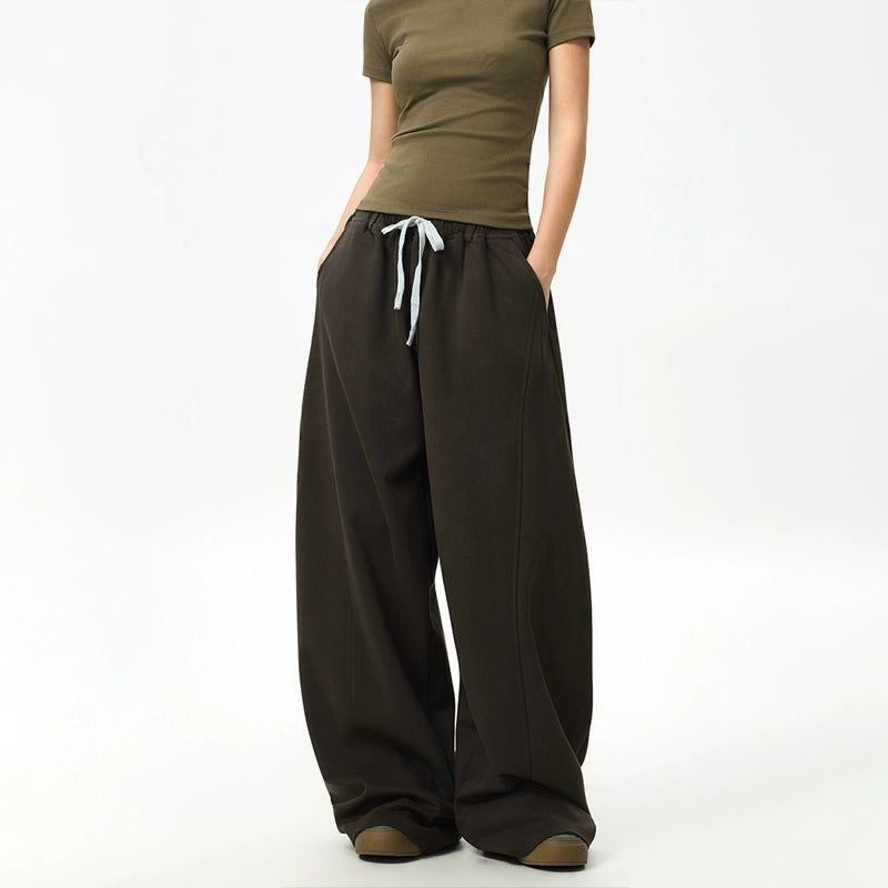 Mocha Drift Wide-Leg Sweatpants