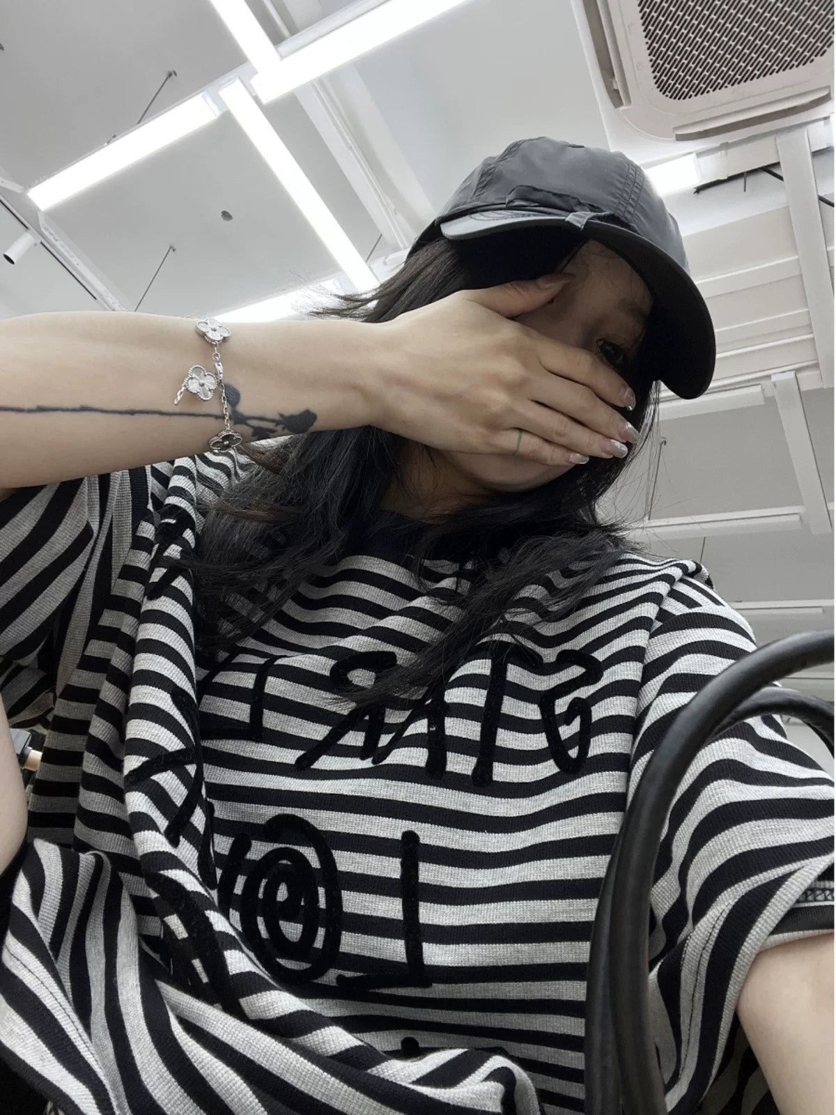 Mono Scribble Stripe Tee