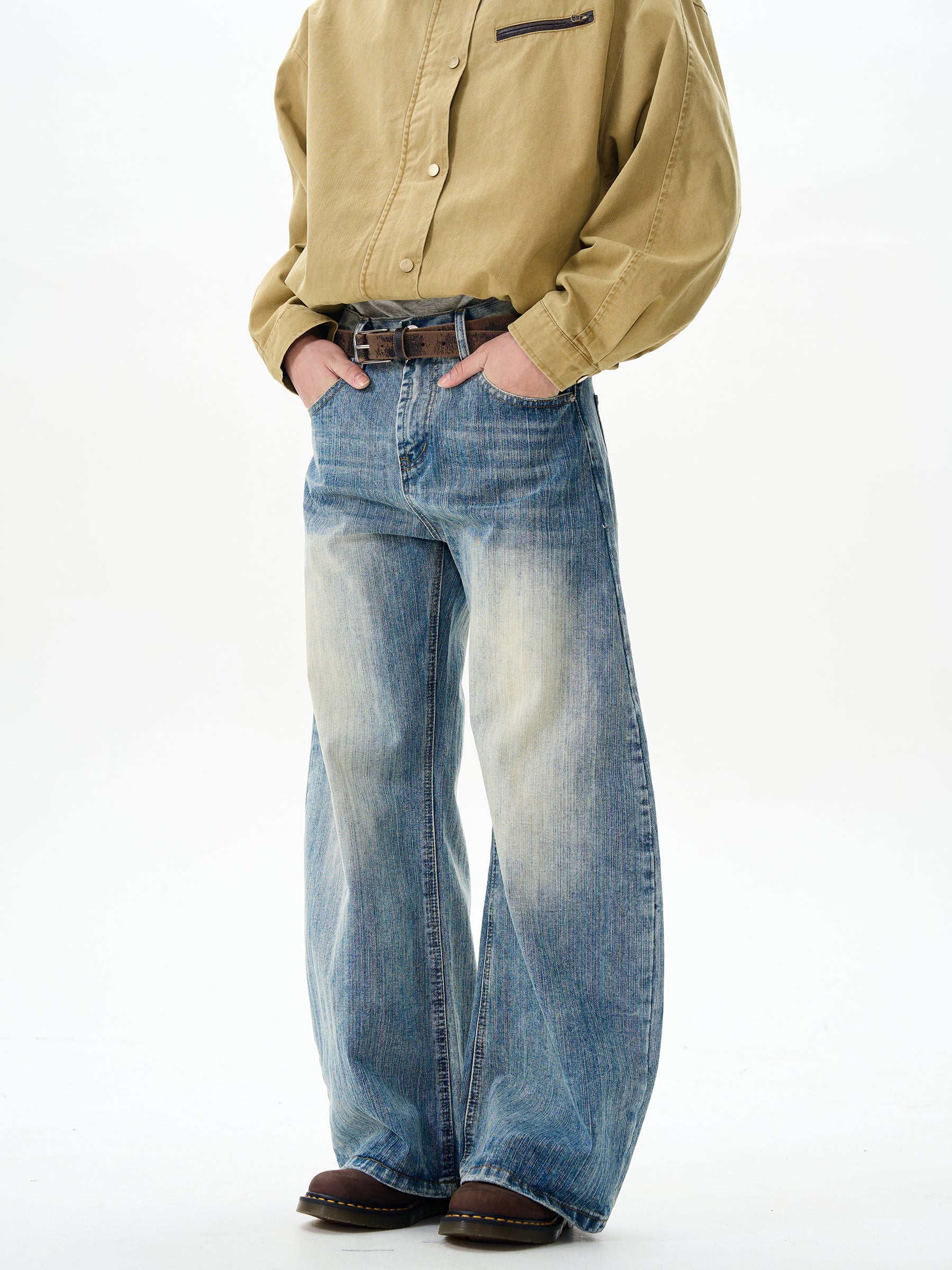 Retro Wide Leg Denim Jeans