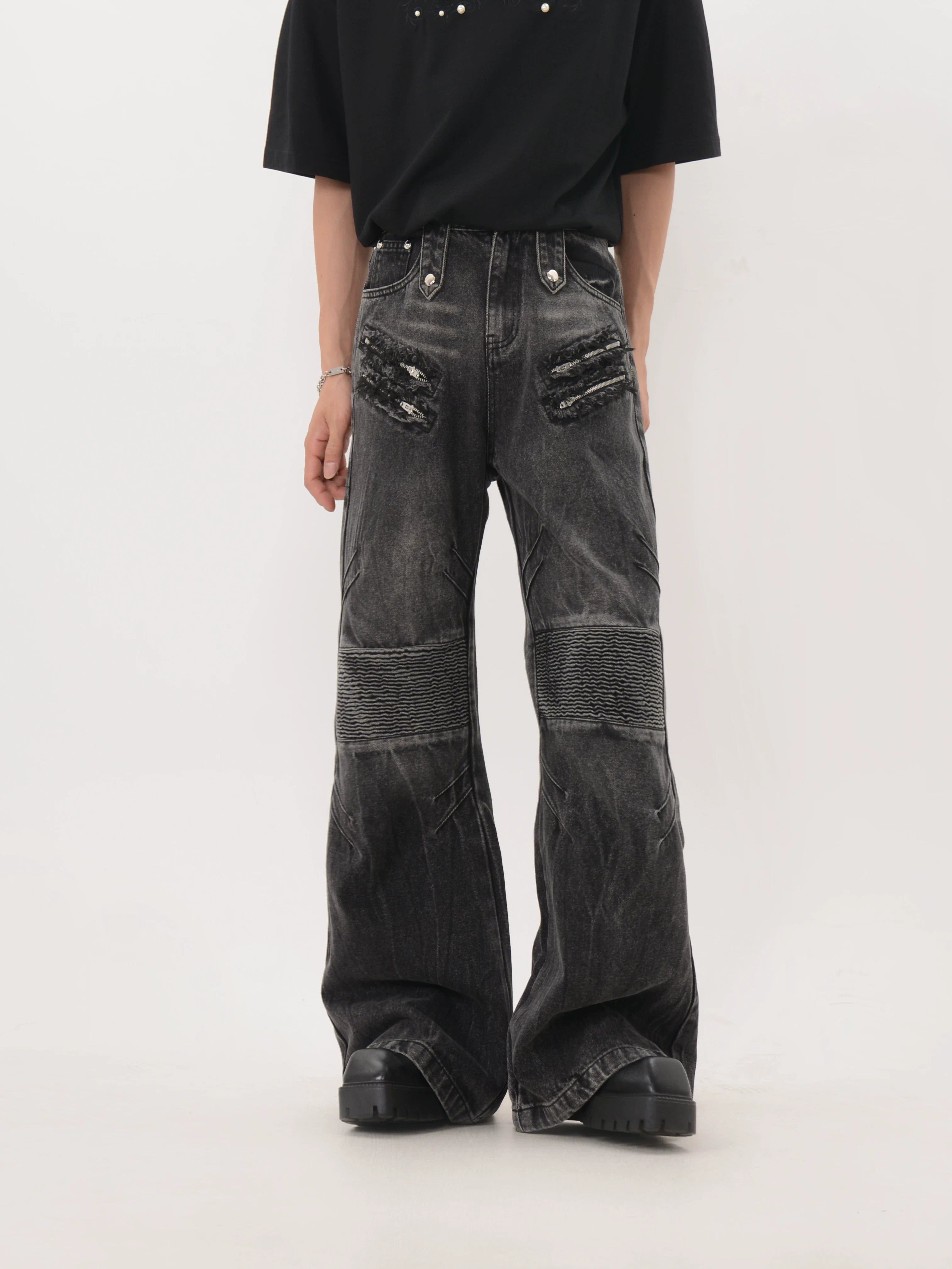 Midnight Moto Shred Denim