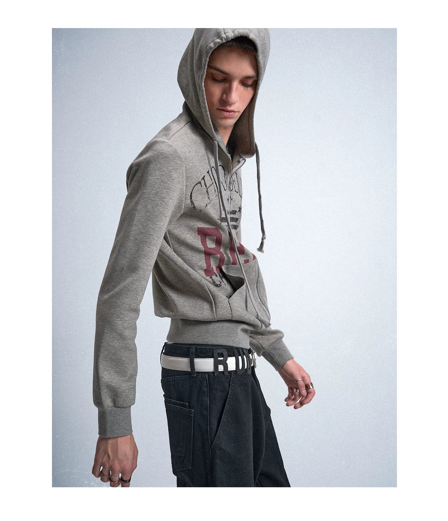 Choose Life Distressed Zip Hoodie