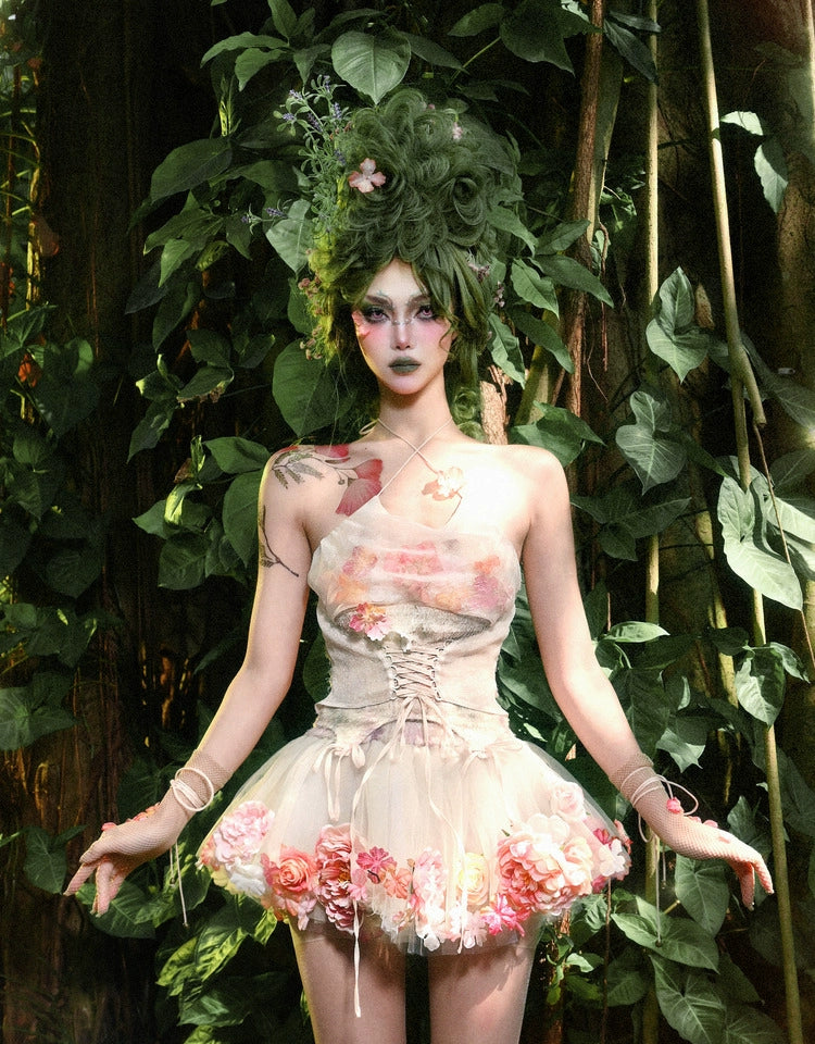 Artificial Flower Chiffon Camisole