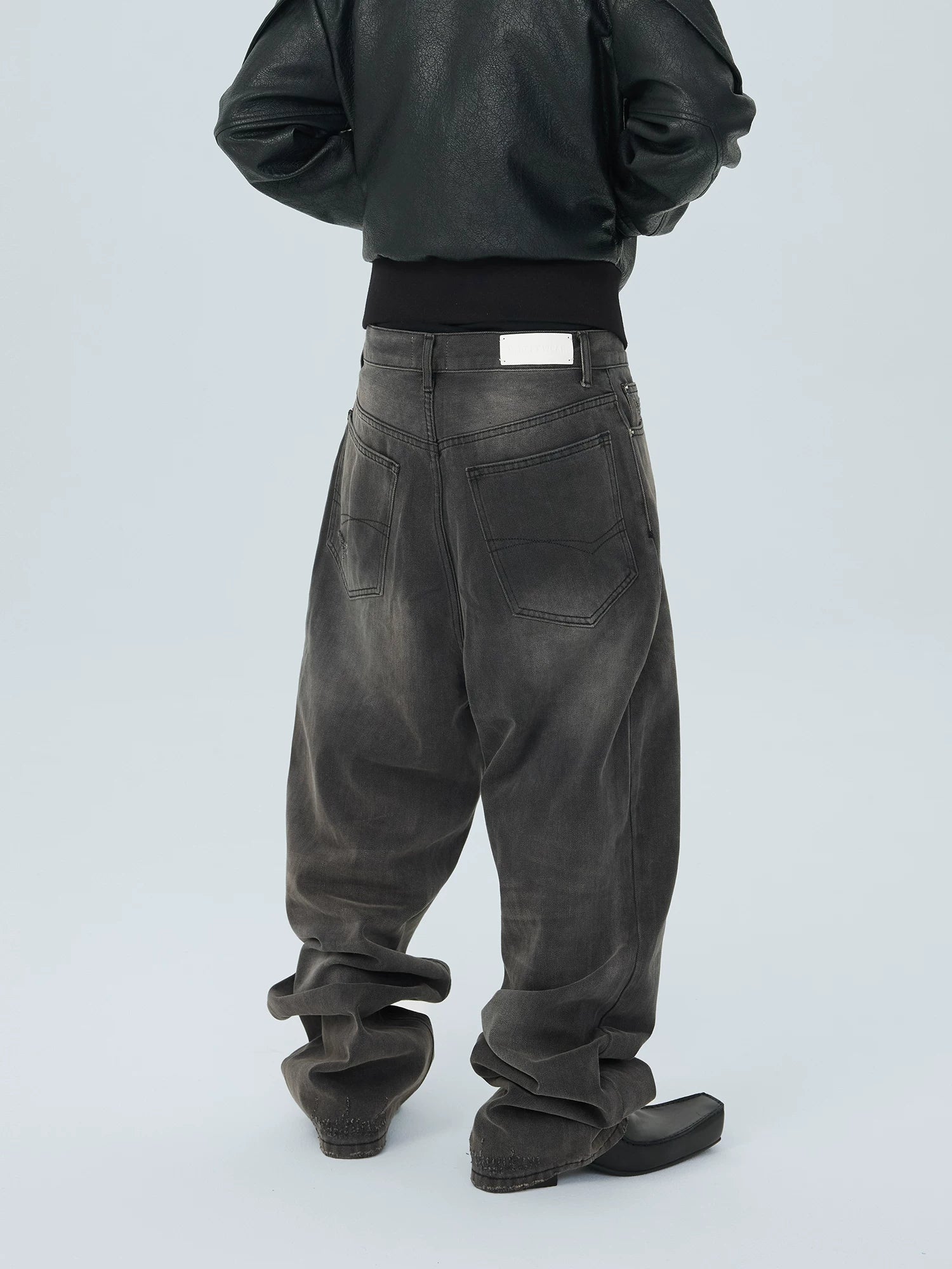 Charcoal Drift Balloon Stack Jeans