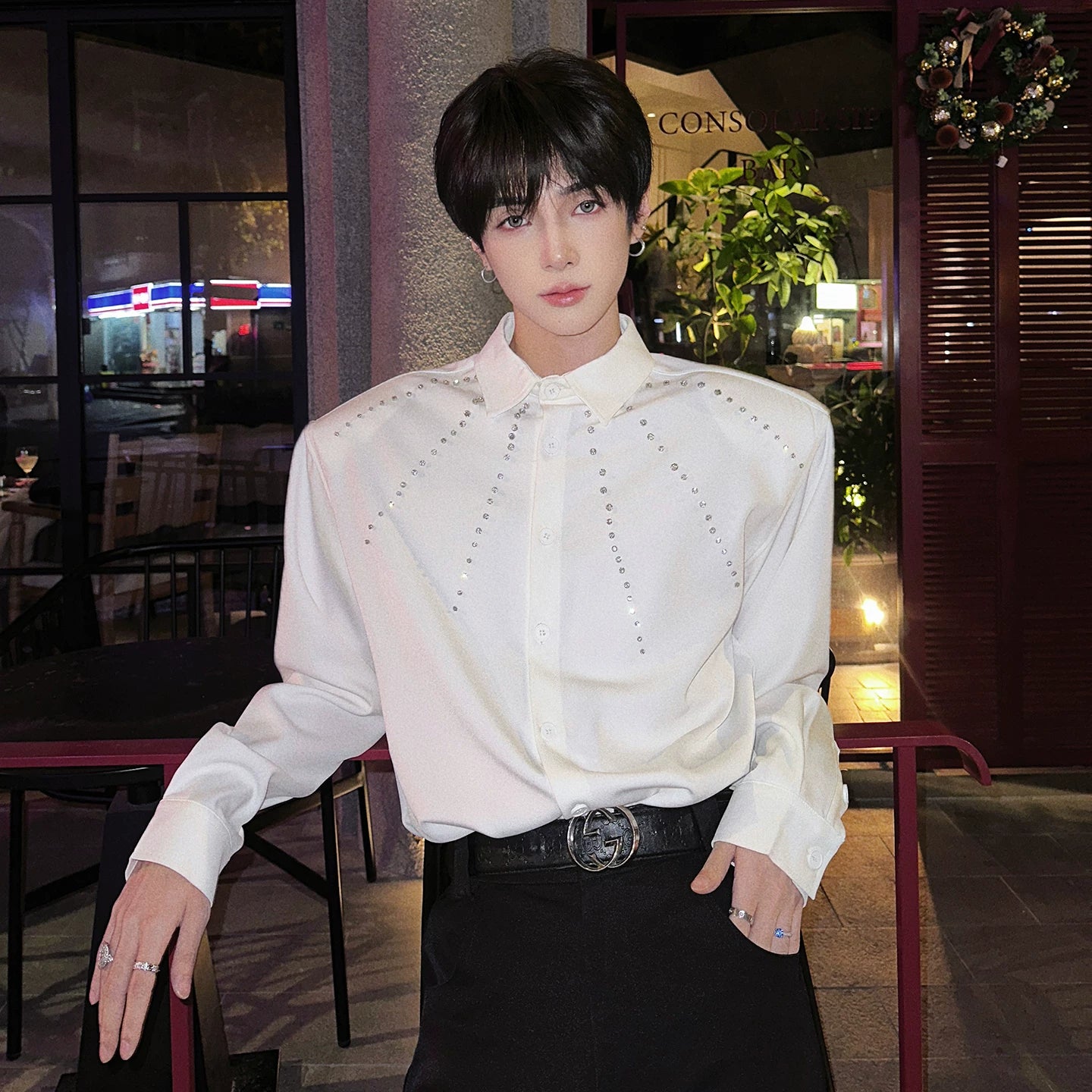 Nocturne Constellation Crystal Dress Shirt