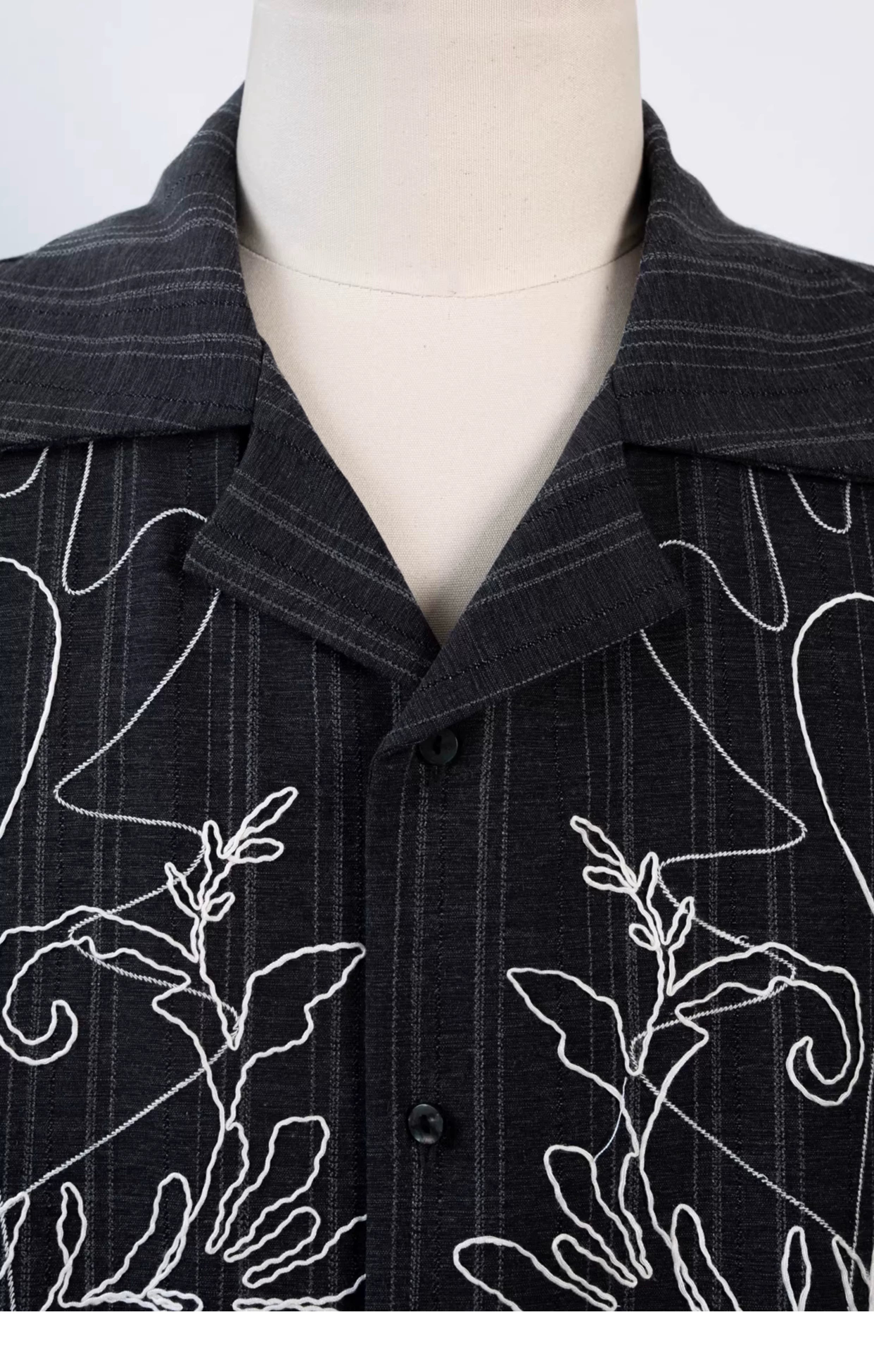 Charcoal Linework Crest Shirt